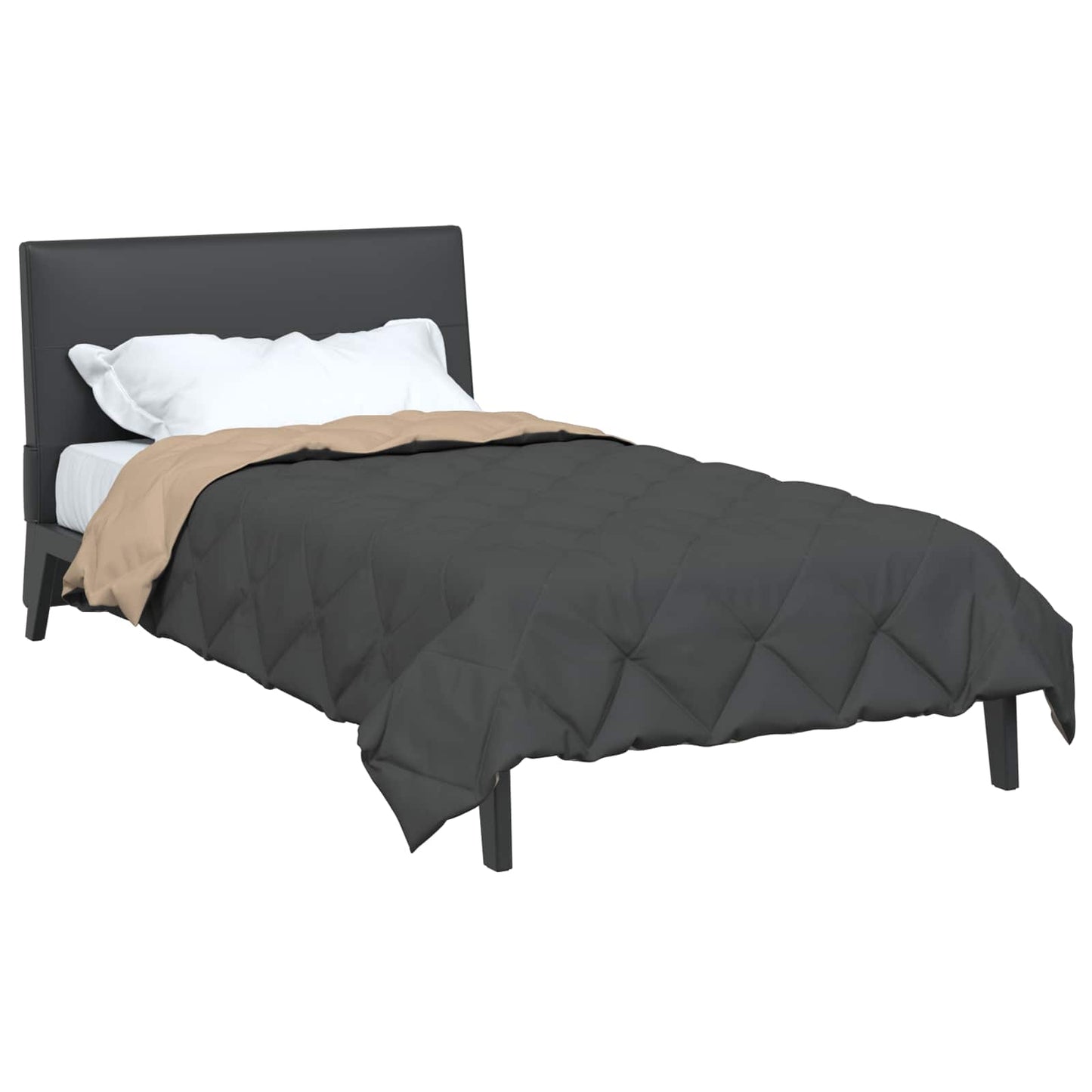 Sommerdecke 200 x 135 cm Sommer 200 gsm Anthrazit und Taupe