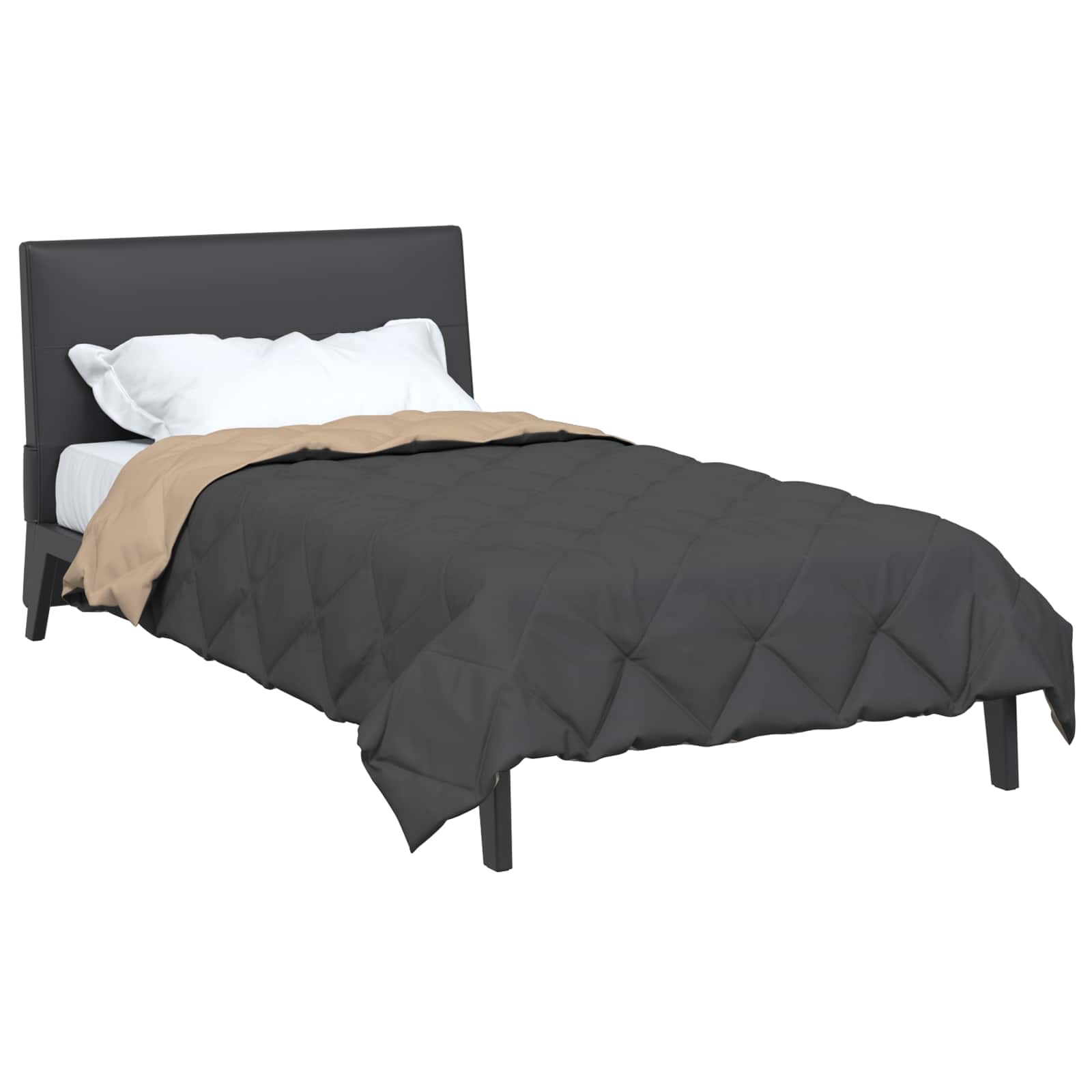 Sommerdecke 200 x 135 cm Sommer 200 gsm Anthrazit und Taupe