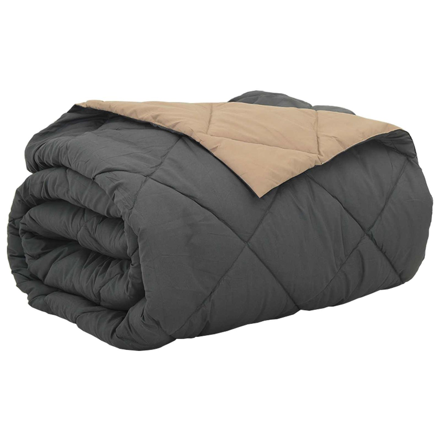 Sommerdecke 220 x 240 cm Sommer 200 gsm Anthrazit und Taupe
