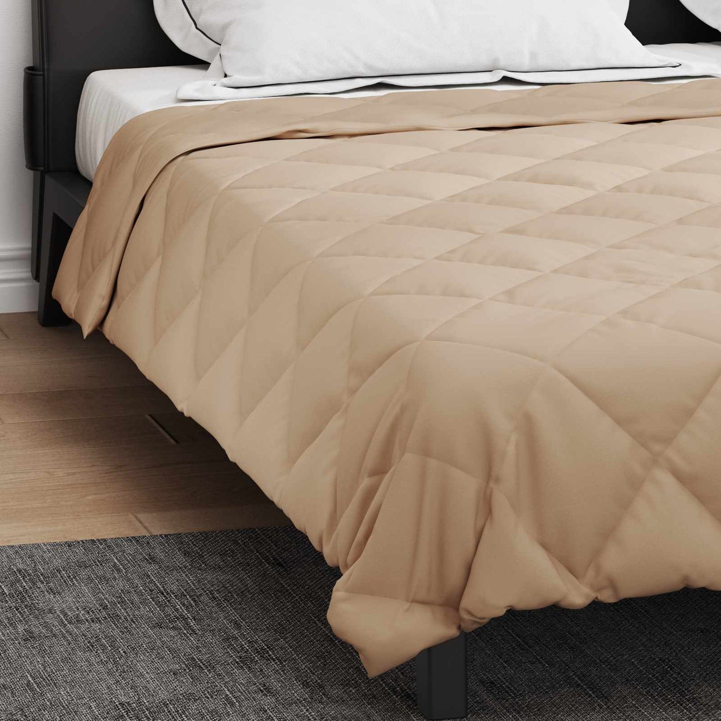 Sommerdecke 200 x 200 cm Sommer 200 gsm Taupe