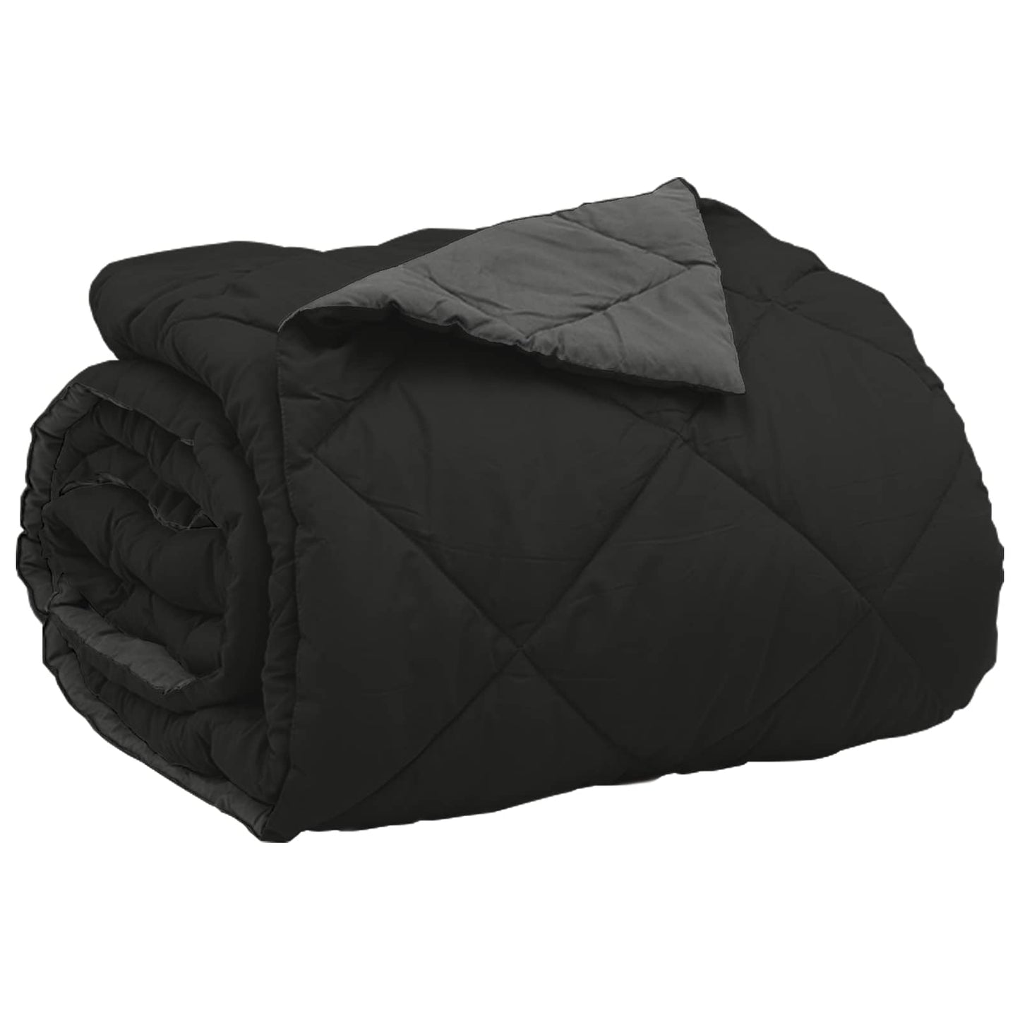 Sommerdecke 220 x 240 cm Sommer 200 gsm Schwarz und Anthrazit
