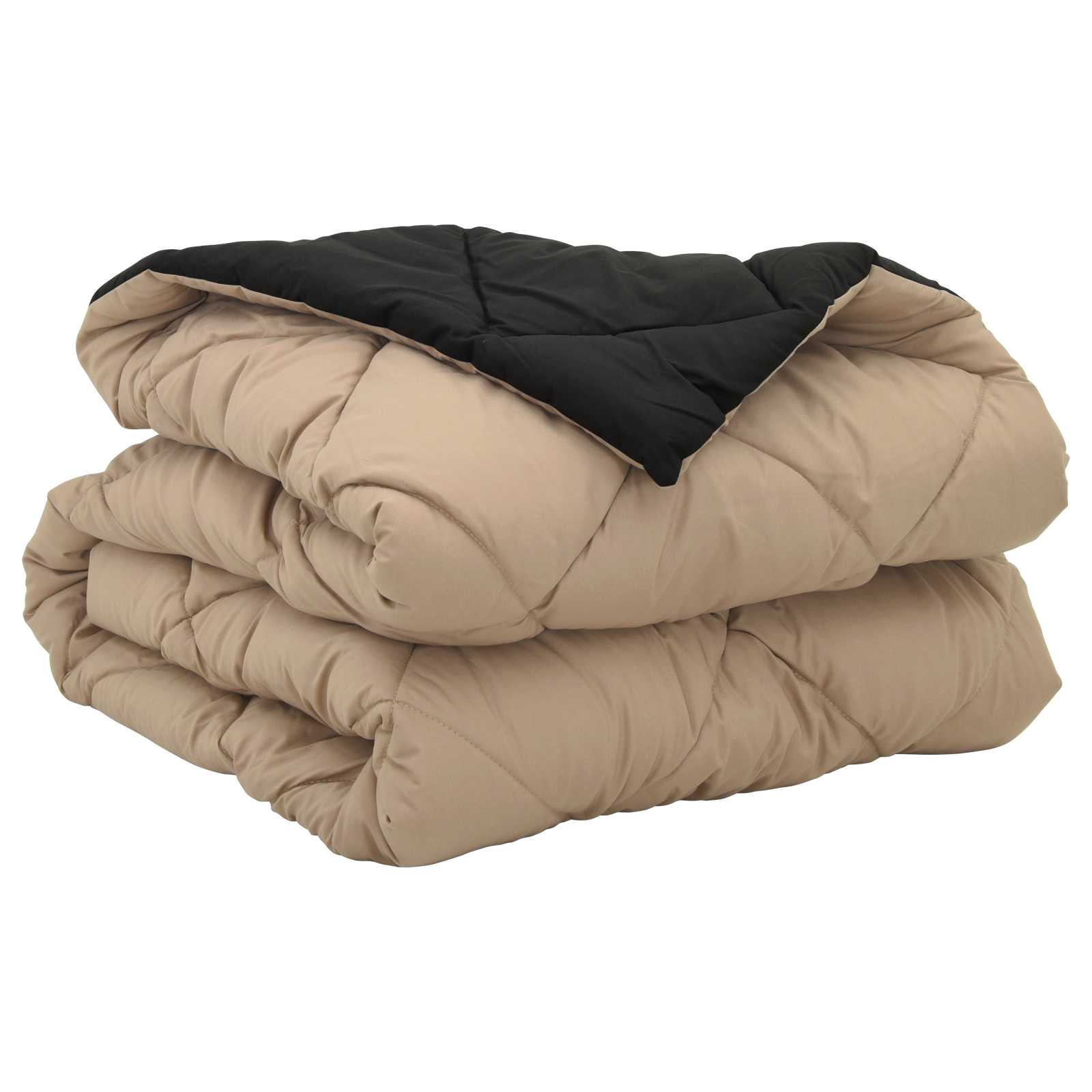 Sommerdecke 200 x 135 cm Sommer 200 gsm Schwarz und Taupe