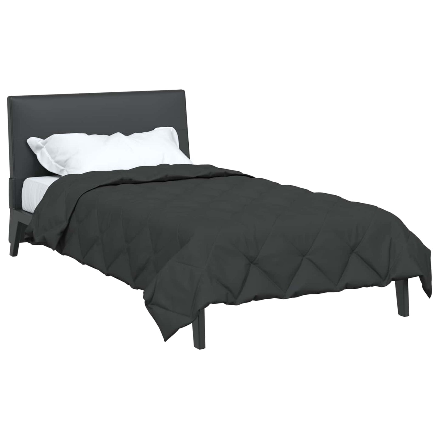 Ganzjahresbettdecke Anthrazit 135 x 200 cm Microfiber
