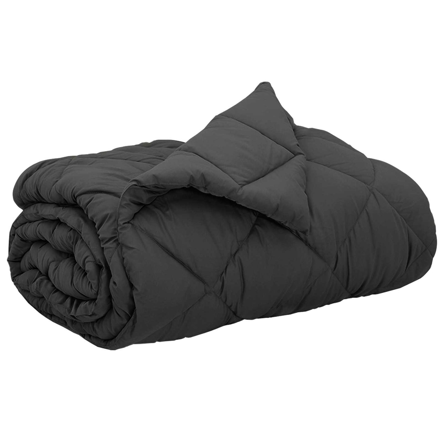 Ganzjahresbettdecke Anthrazit 200 x 200 cm Microfiber