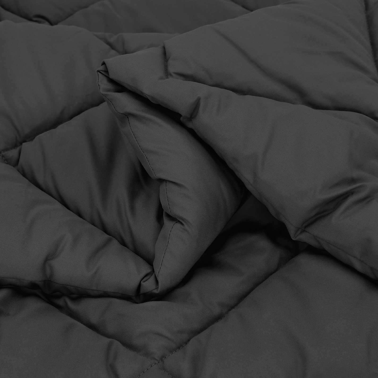 Ganzjahresbettdecke Anthrazit 155 x 220 cm Microfiber