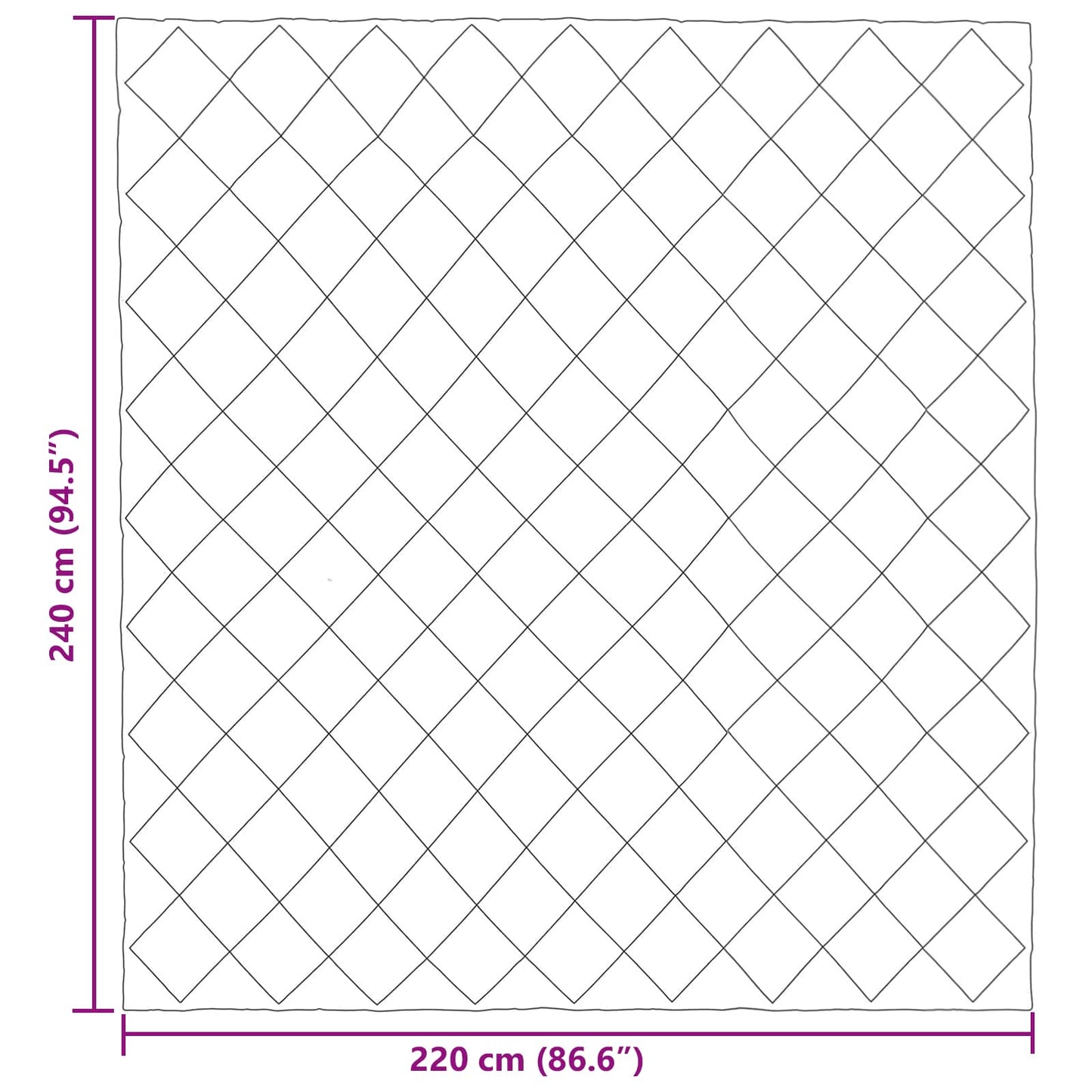 Ganzjahresbettdecke Anthrazit 220 x 240 cm Microfiber