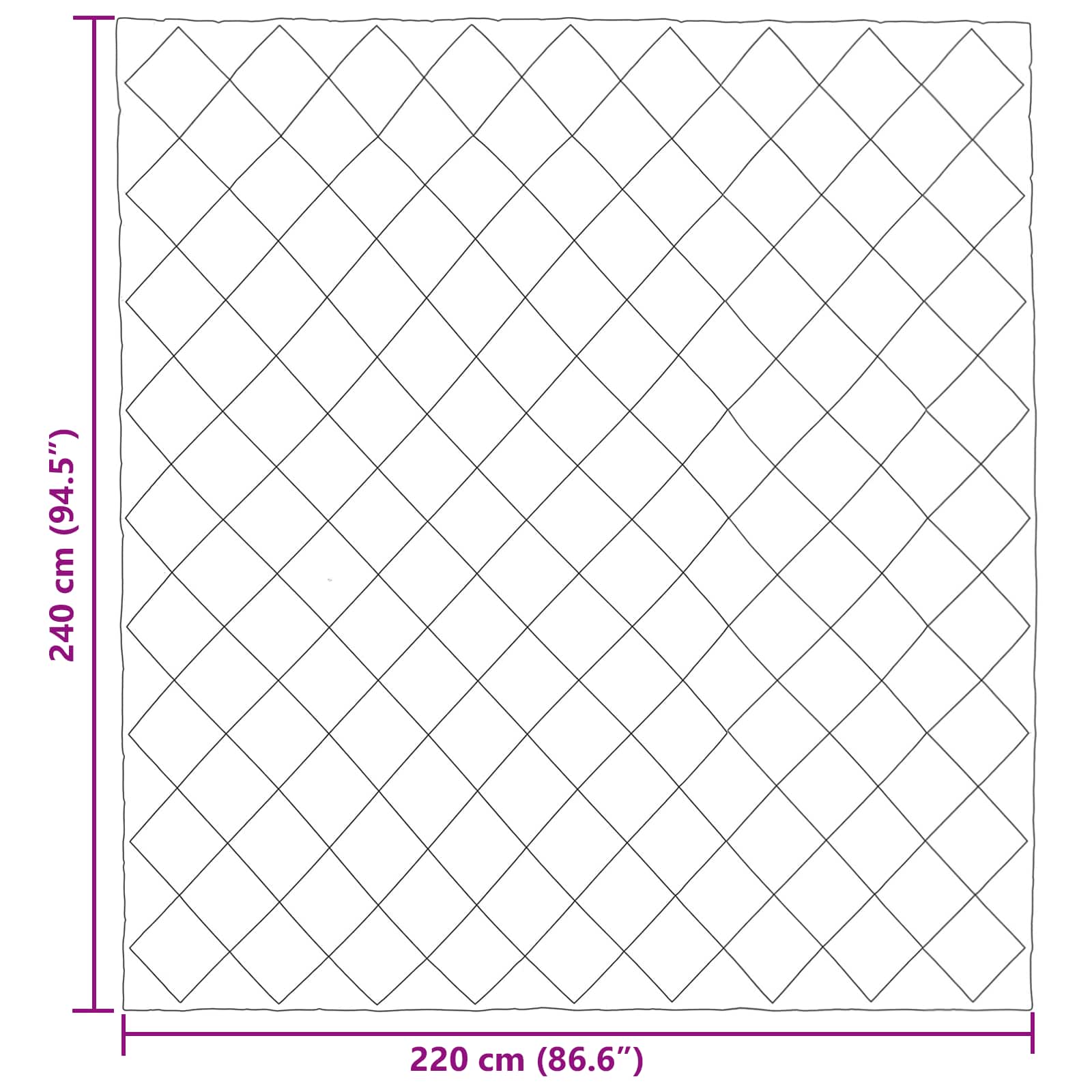 Ganzjahresbettdecke Anthrazit 220 x 240 cm Microfiber