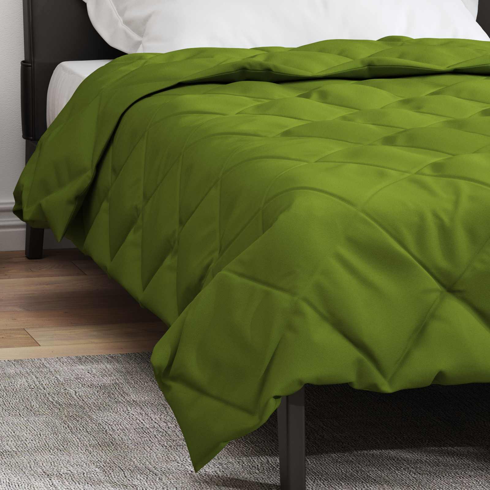 Ganzjahresbettdecke Grün 135 x 200 cm Microfiber