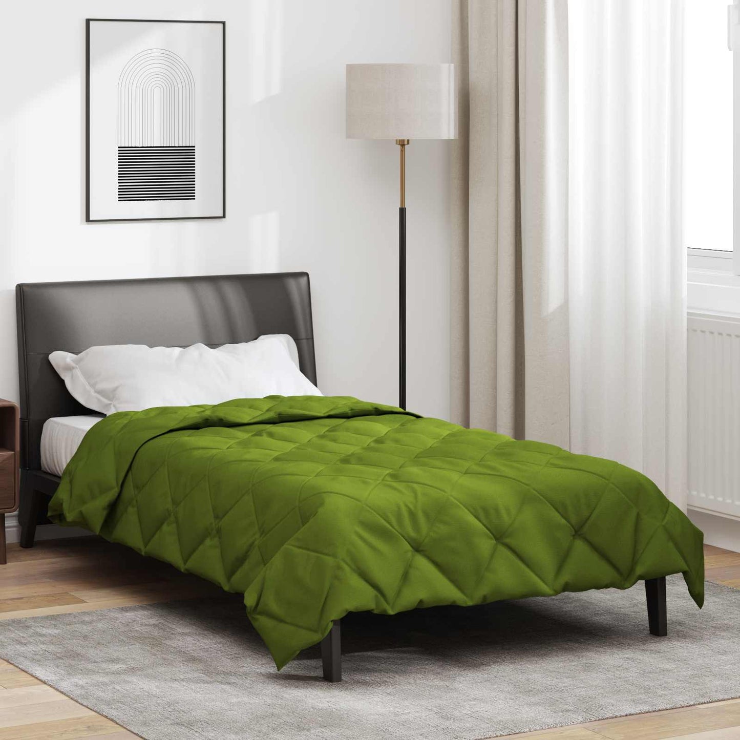 Ganzjahresbettdecke Grün 135 x 200 cm Microfiber