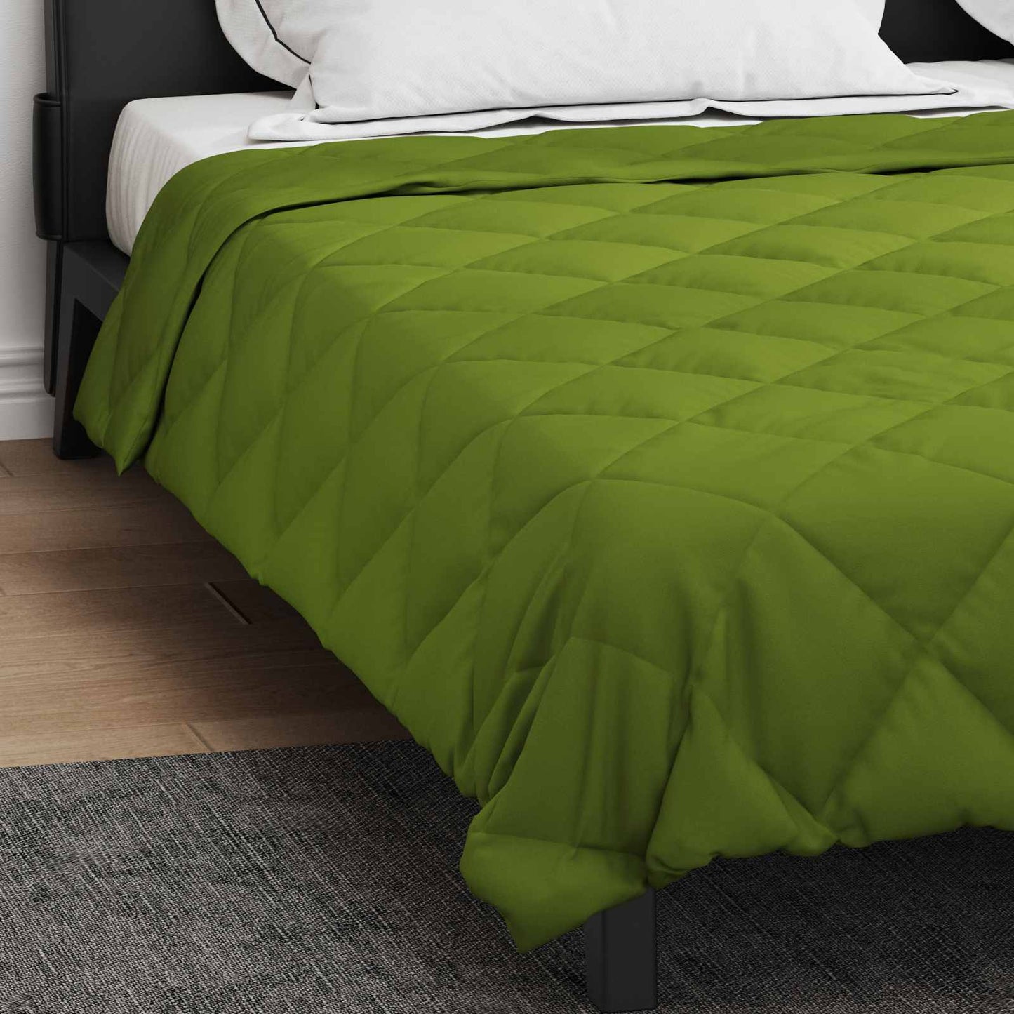 Ganzjahresbettdecke Grün 200 x 220 cm Microfiber
