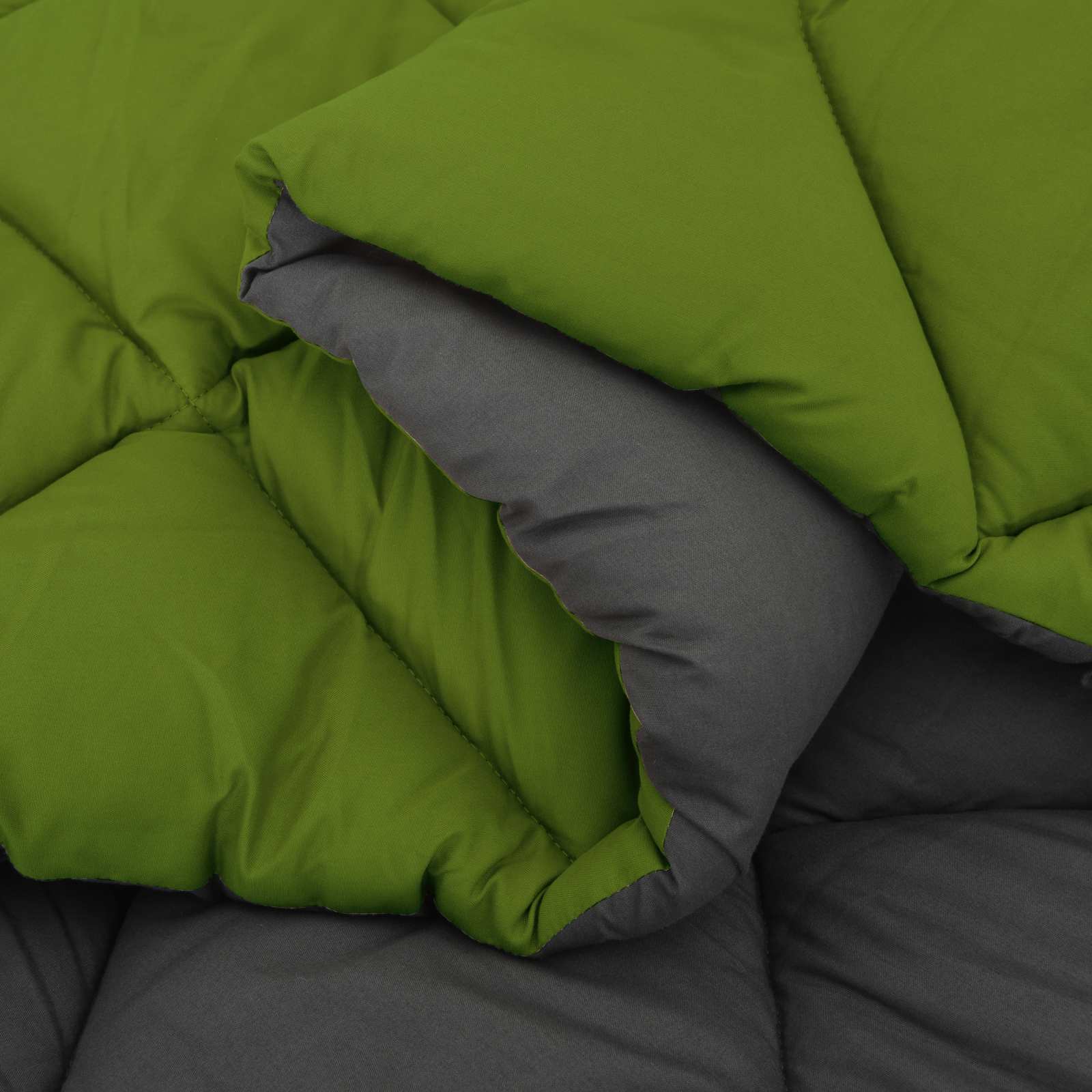 Ganzjahresbettdecke Grün und Anthrazit 200 x 200 cm Microfiber