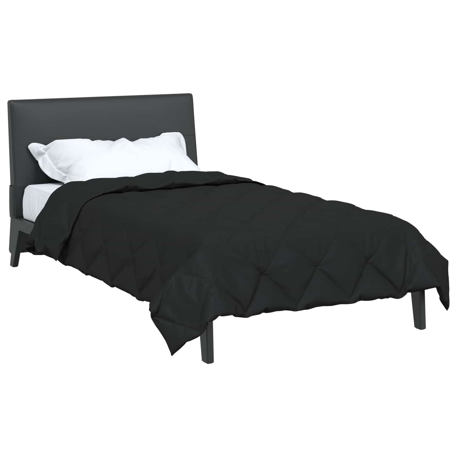 Ganzjahresbettdecke Schwarz 140 x 200 cm Microfiber
