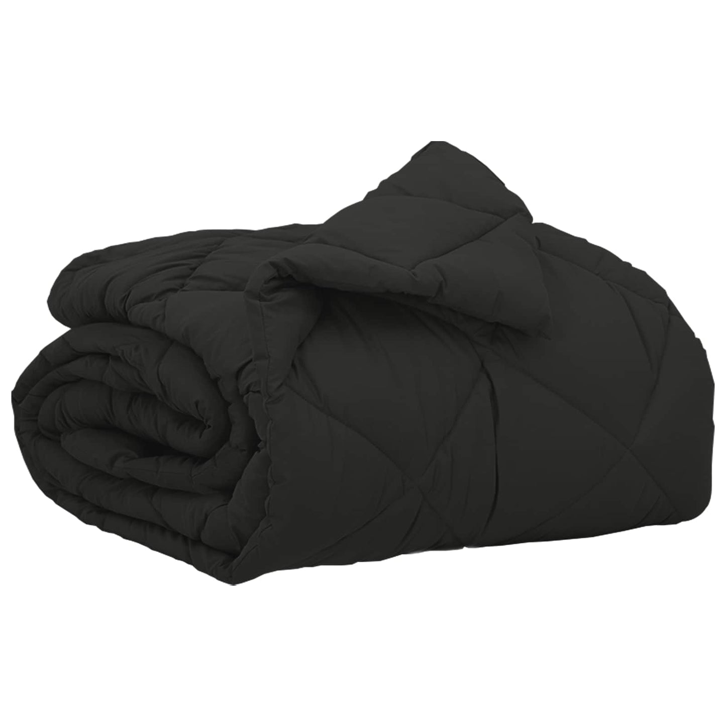 Ganzjahresbettdecke Schwarz 155 x 220 cm Microfiber