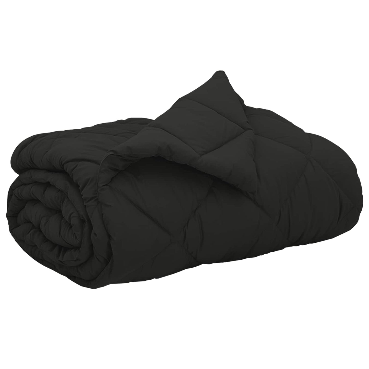 Ganzjahresbettdecke Schwarz 200 x 220 cm Microfiber