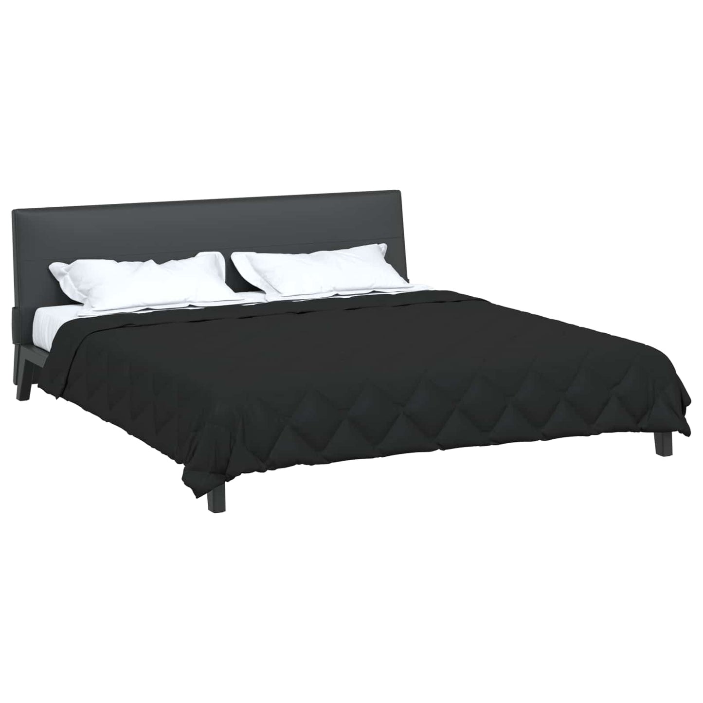 Ganzjahresbettdecke Schwarz 200 x 220 cm Microfiber