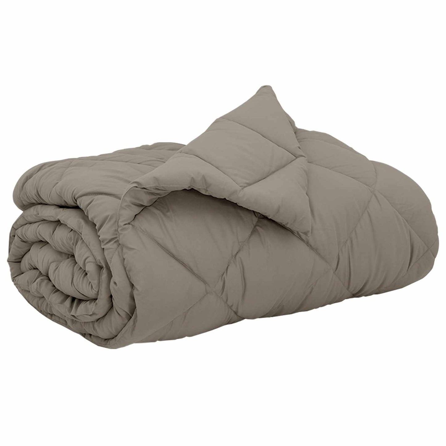 Ganzjahresbettdecke Hellgrau 240 x 260 cm Microfiber