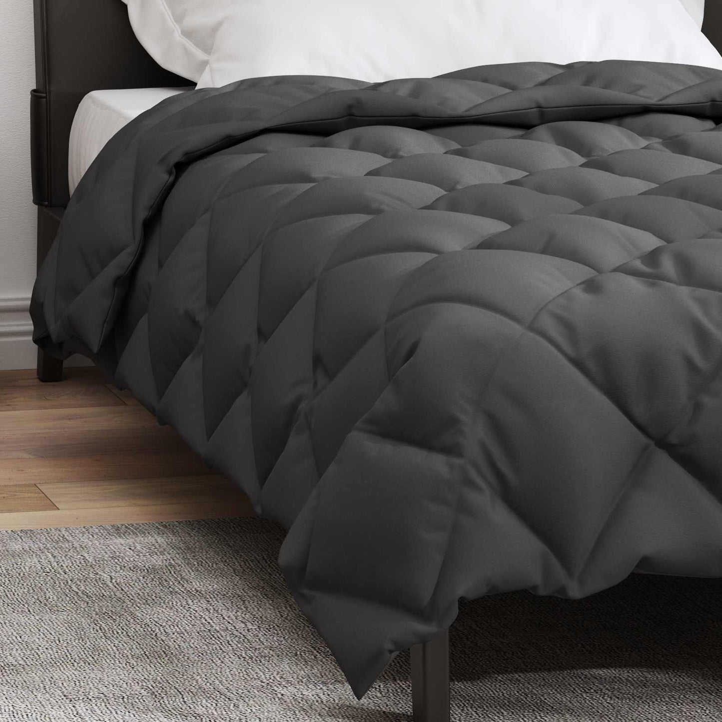 Winterbettdecke 135 x 200 cm 450 g/m² Anthrazit