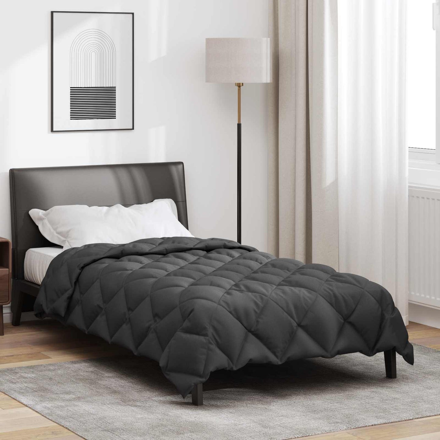 Winterbettdecke 135 x 200 cm 450 g/m² Anthrazit