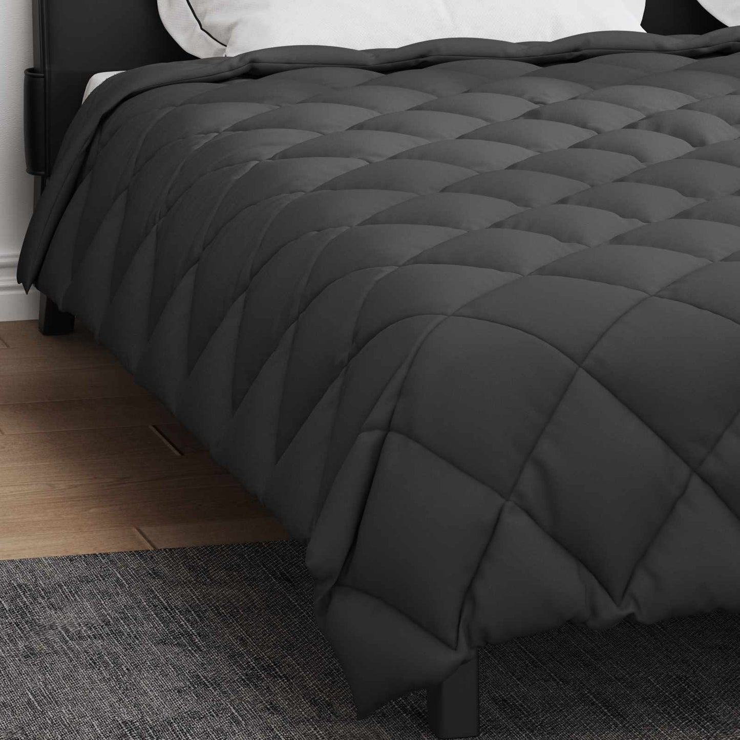 Winterbettdecke 200 x 200 cm 450 g/m² Anthrazit