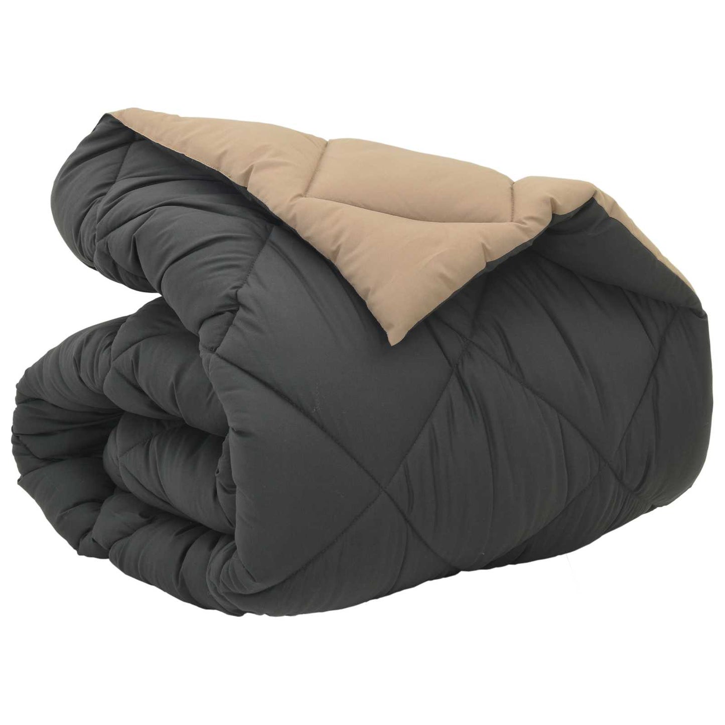 Winterbettdecke 155 x 220 cm 450 g/m² Anthrazit und Taupe