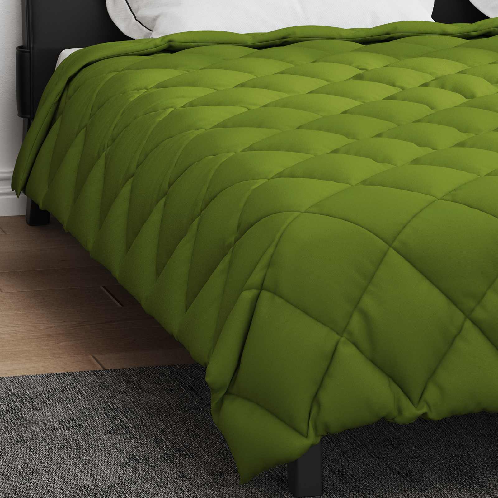 Winterbettdecke 200 x 200 cm 450 g/m² Grün