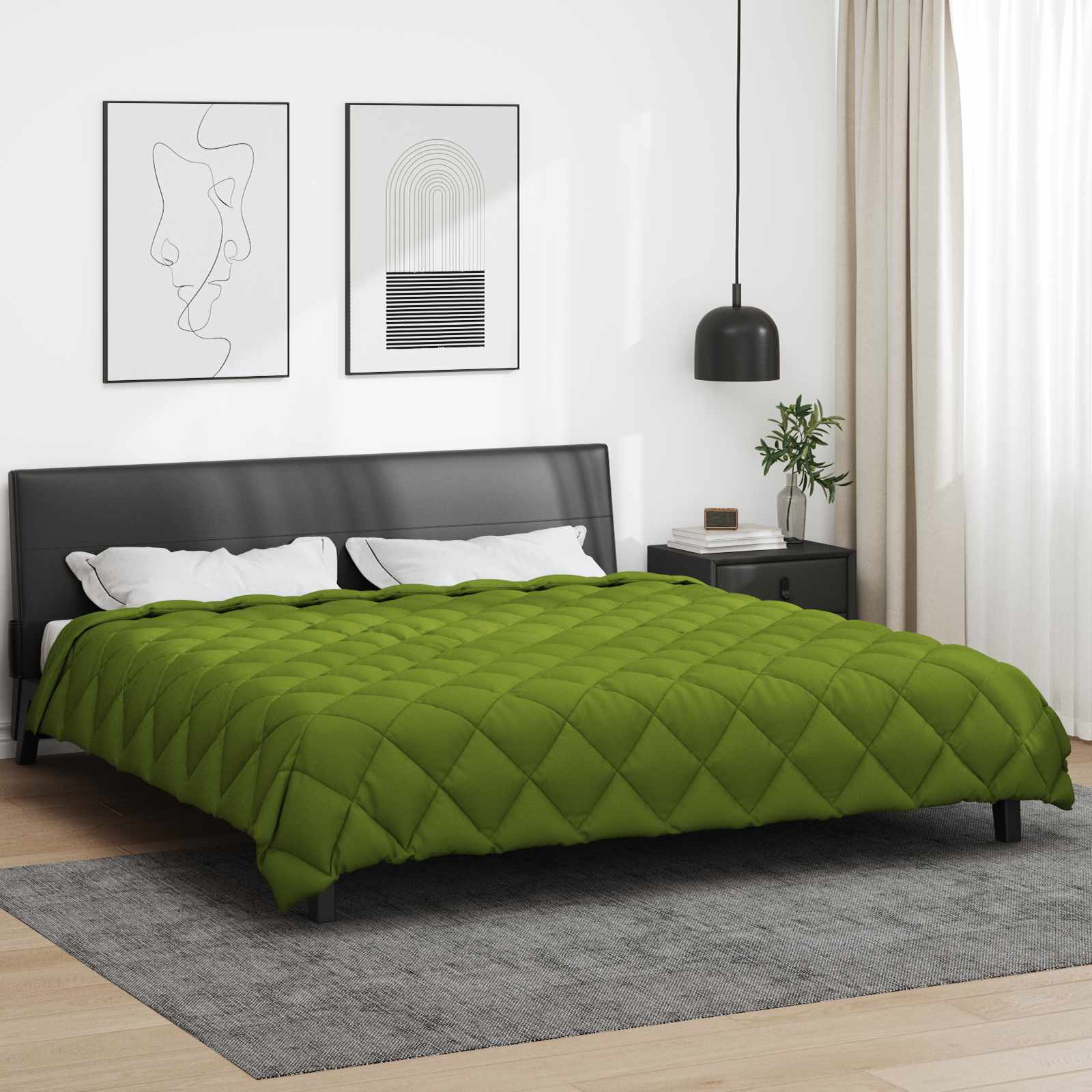 Winterbettdecke 200 x 200 cm 450 g/m² Grün