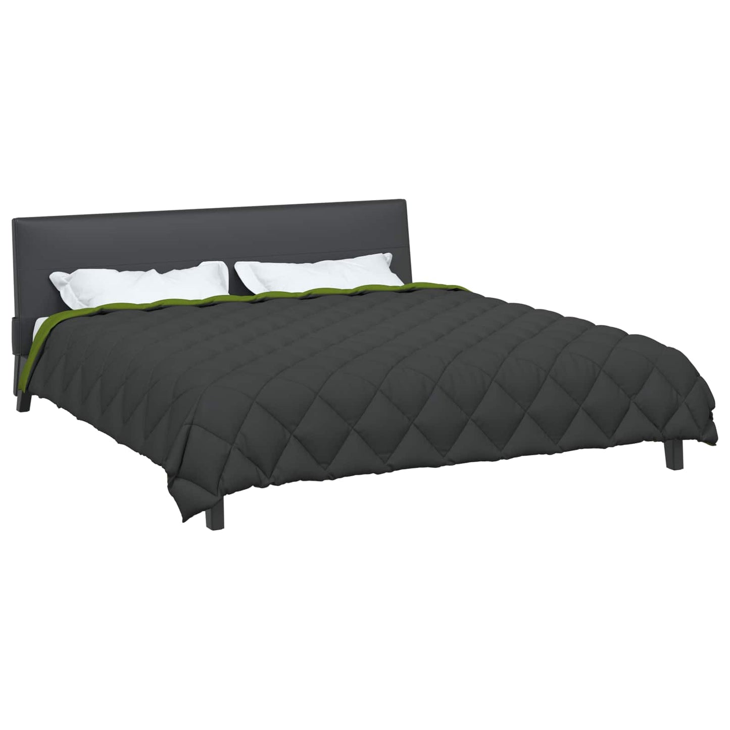 Winterbettdecke 200 x 220 cm 450 g/m² Grün und Anthrazit