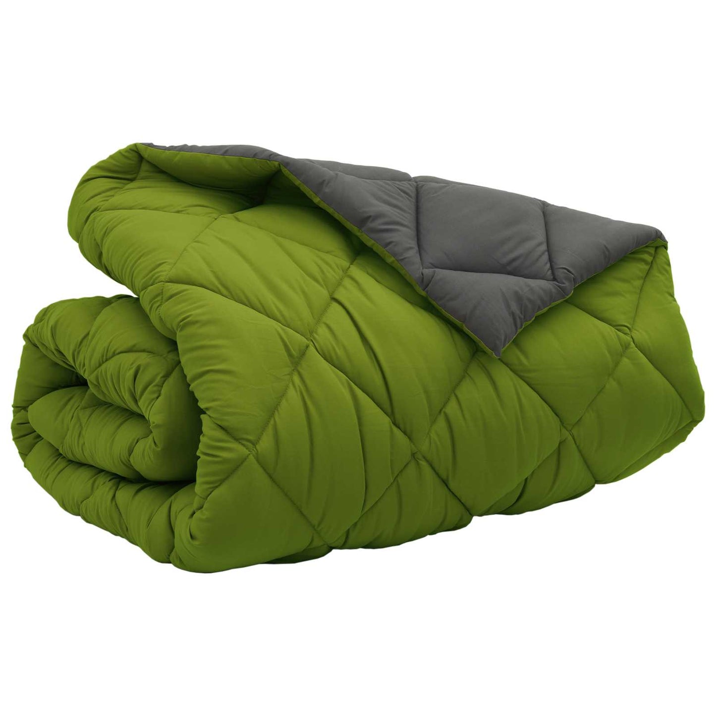 Winterbettdecke 220 x 240 cm 450 g/m² Grün und Anthrazit