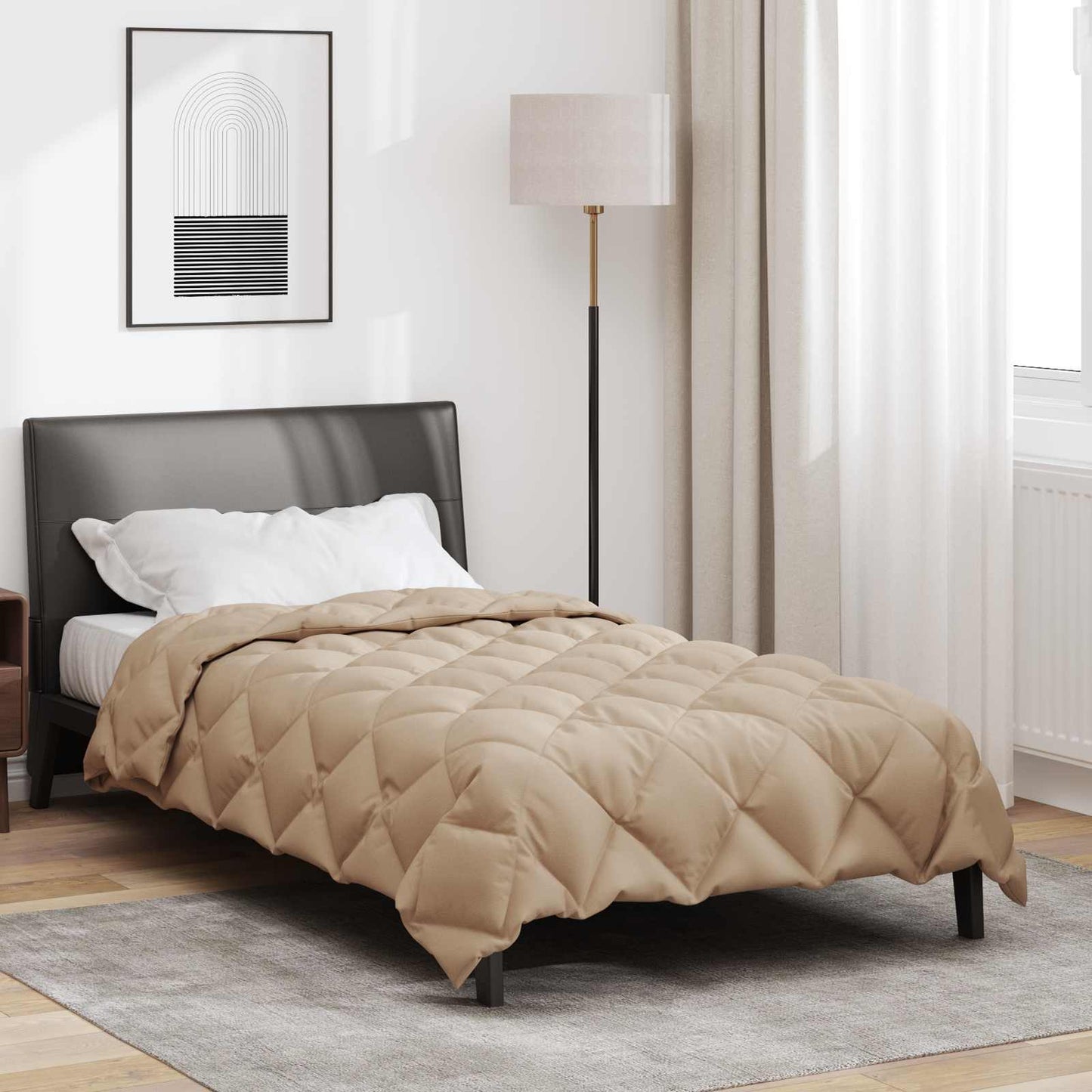 Winterbettdecke 140 x 200 cm 450 g/m² Taupe