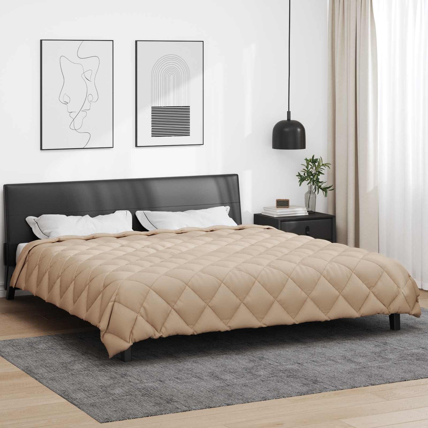 Winterbettdecke 220 x 240 cm 450 g/m² Taupe