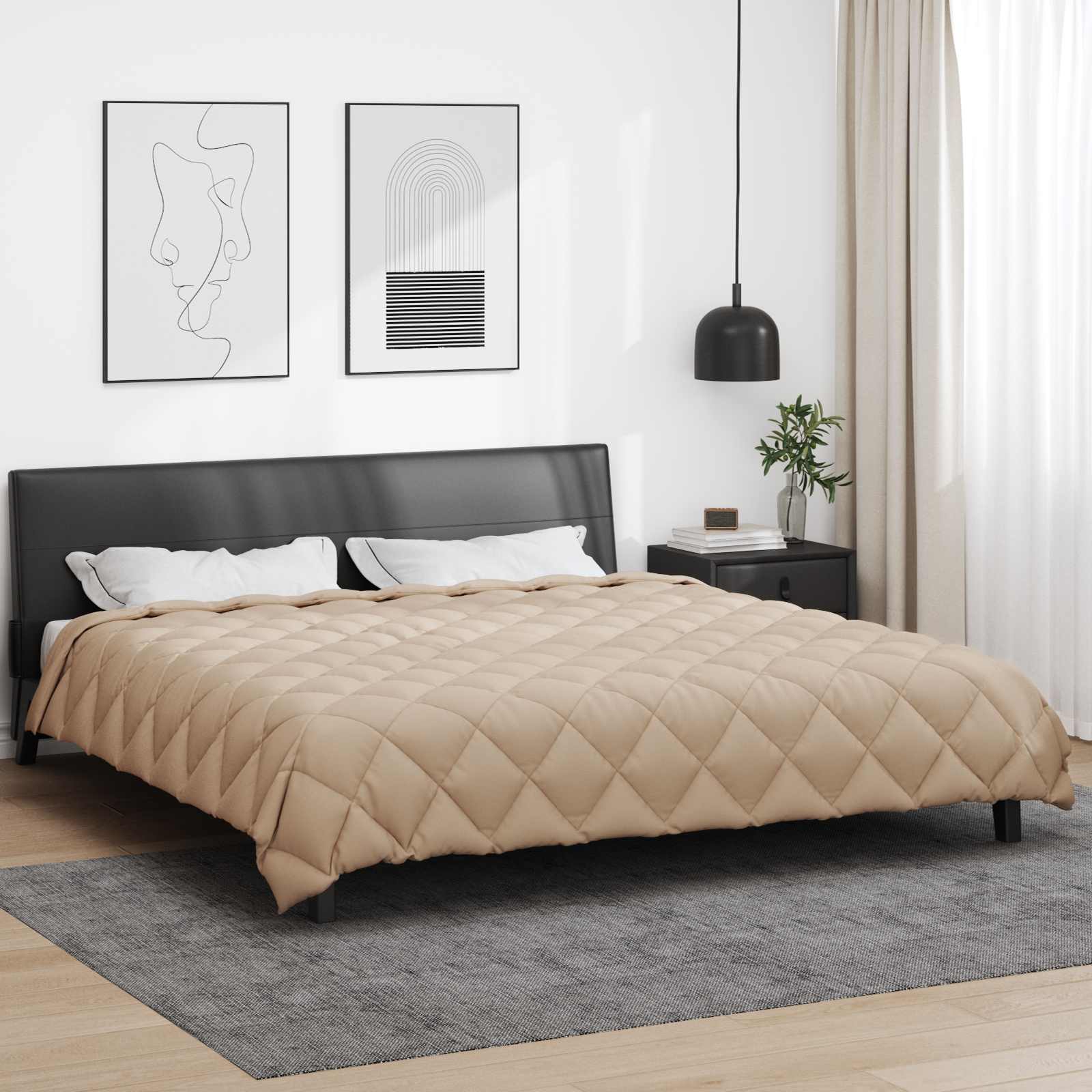 Winterbettdecke 220 x 240 cm 450 g/m² Taupe