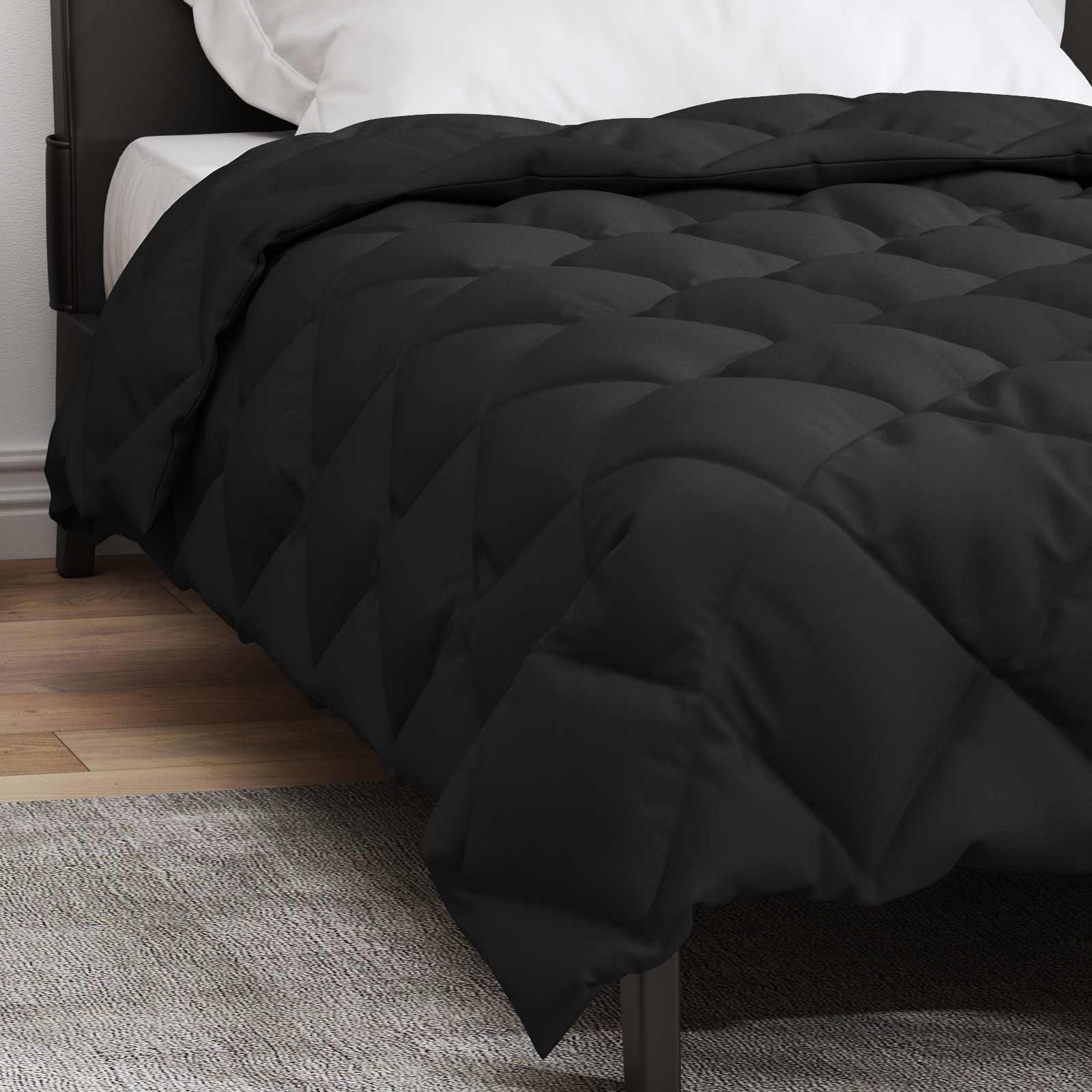 Winterbettdecke 140 x 200 cm 450 g/m² Schwarz