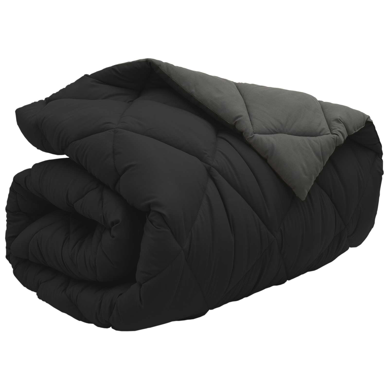 Winterbettdecke 135 x 200 cm 450 g/m² Schwarz und Anthrazit