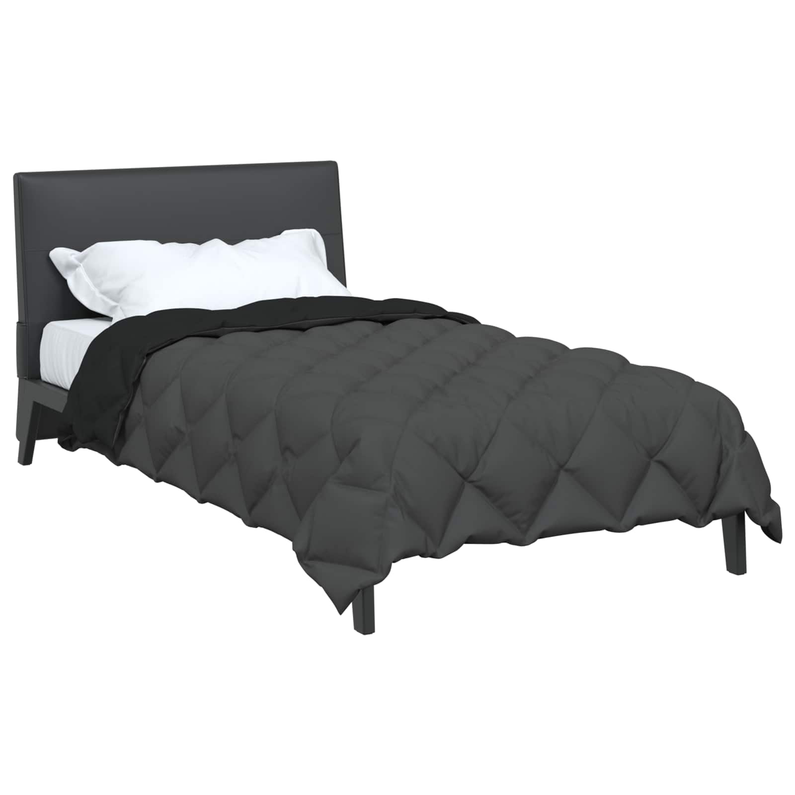 Winterbettdecke 135 x 200 cm 450 g/m² Schwarz und Anthrazit