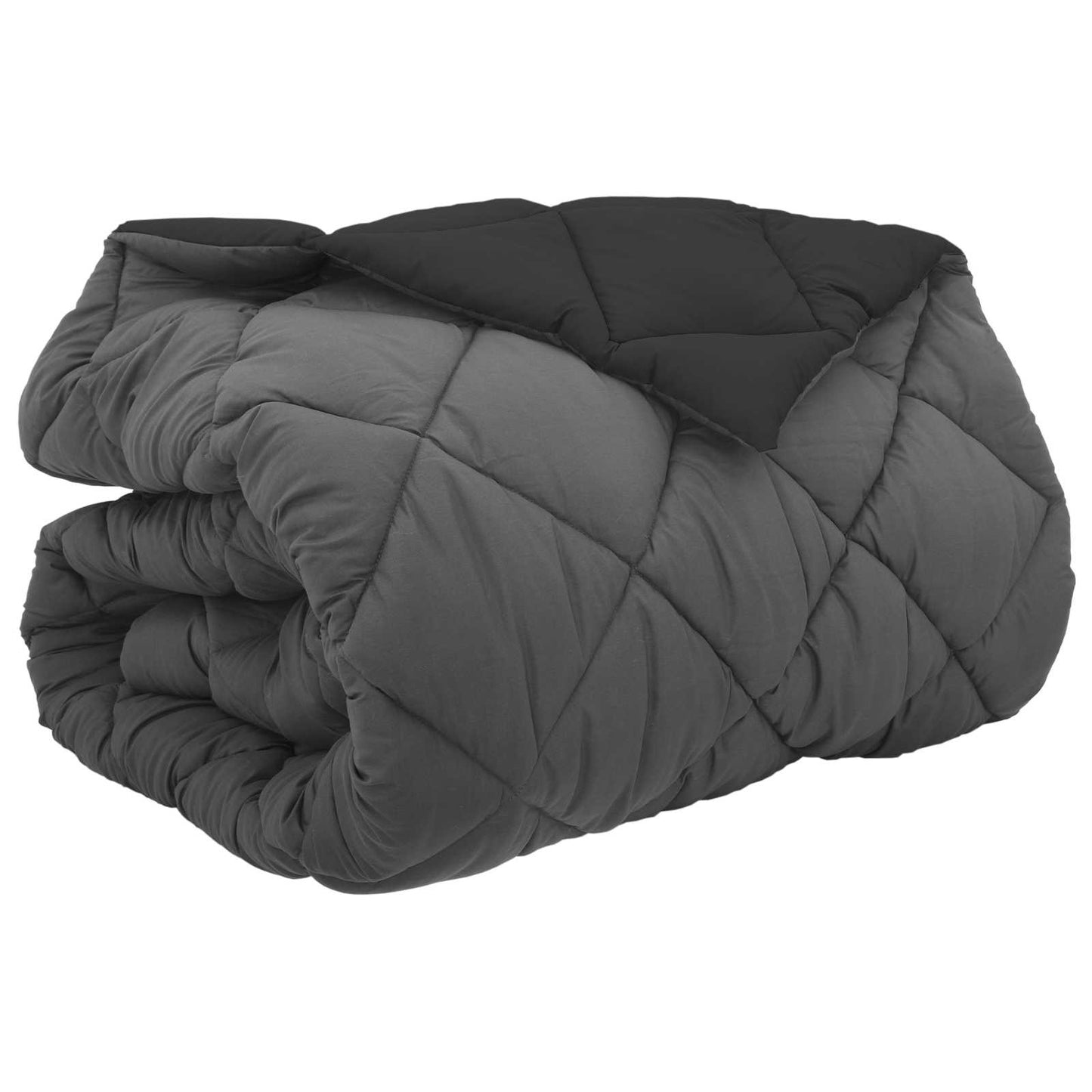 Winterbettdecke 220 x 240 cm 450 g/m² Schwarz und Anthrazit