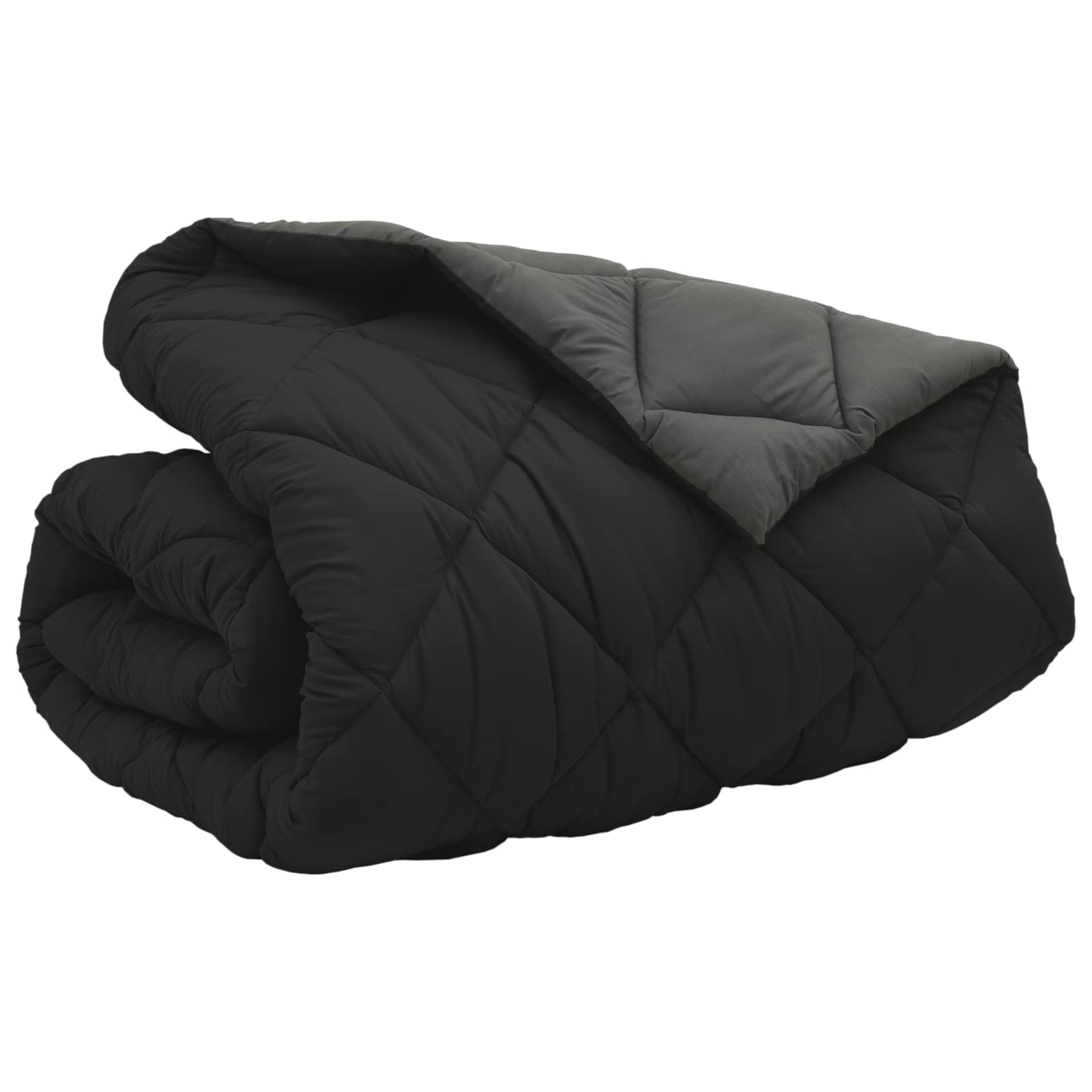 Winterbettdecke 220 x 240 cm 450 g/m² Schwarz und Anthrazit