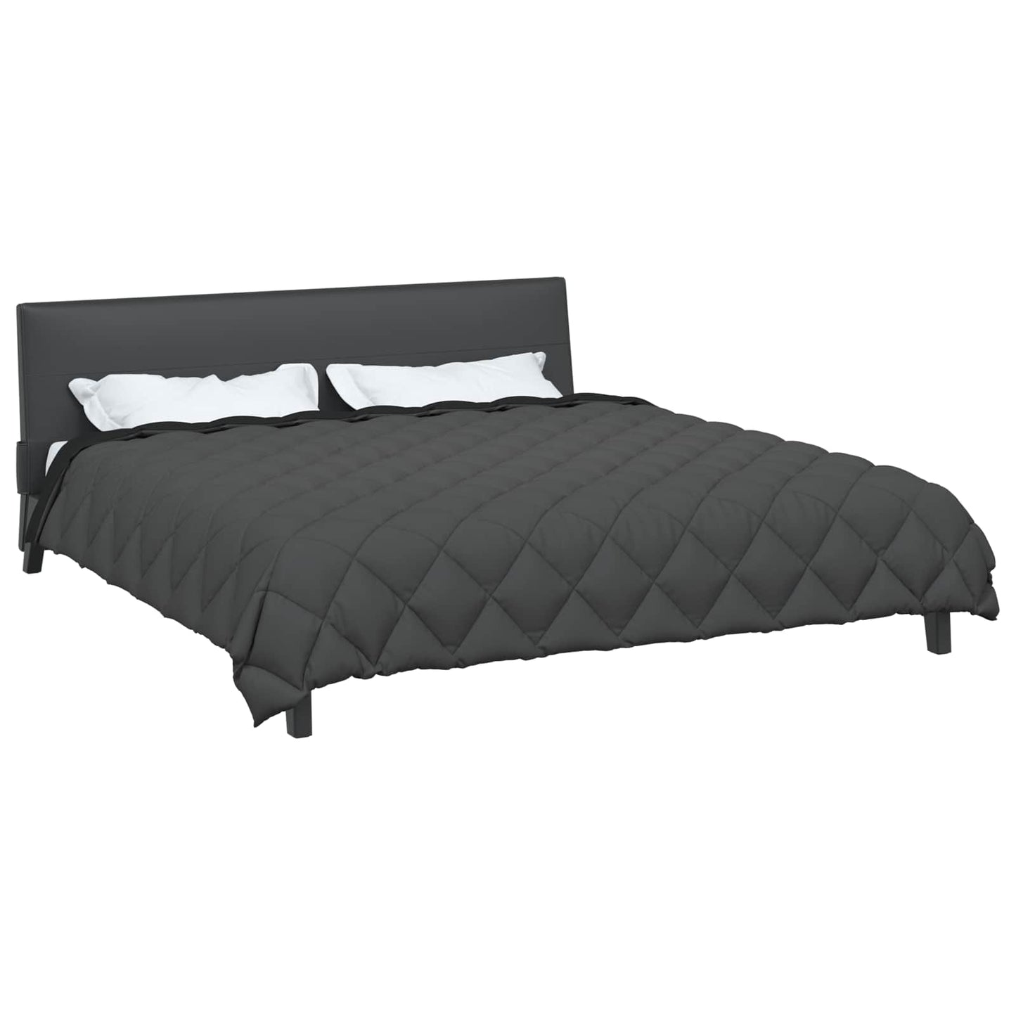 Winterbettdecke 220 x 240 cm 450 g/m² Schwarz und Anthrazit