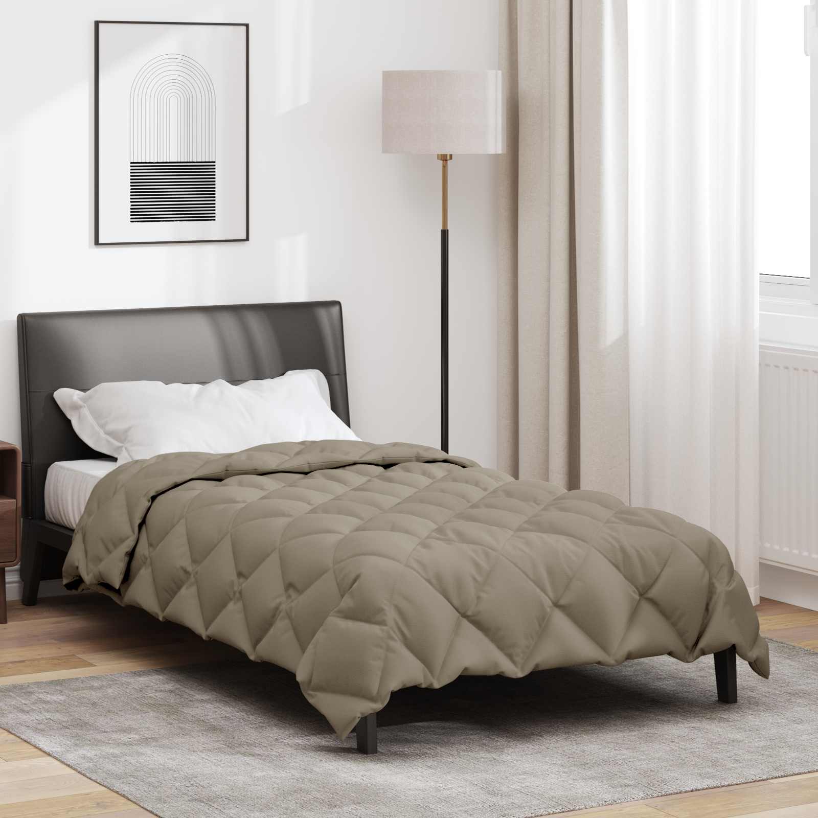 Winterbettdecke 135 x 200 cm 450 g/m² Hellgrau