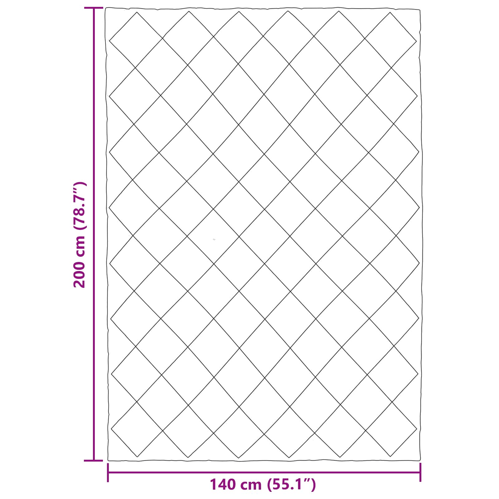 Winterbettdecke 140 x 200 cm 450 g/m² Hellgrau