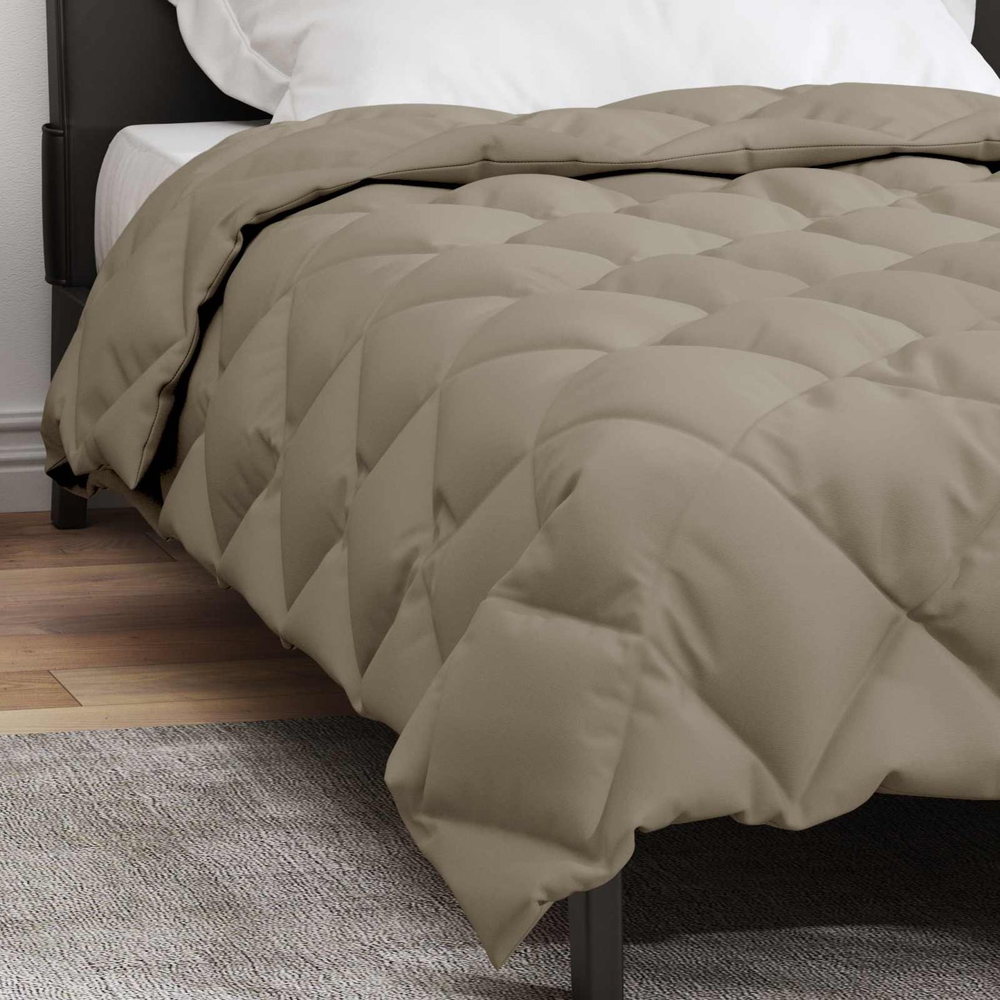 Winterbettdecke 155 x 220 cm 450 g/m² Hellgrau