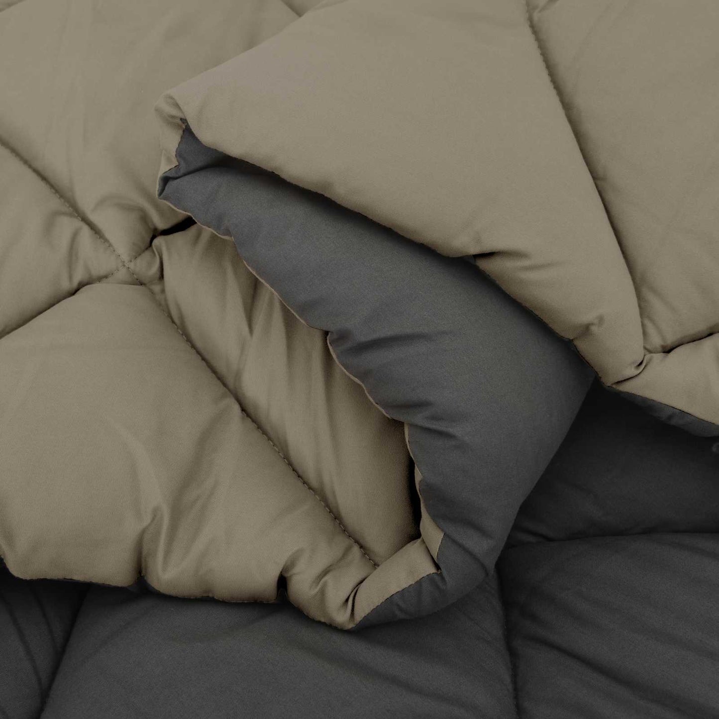 Winterbettdecke 135 x 200 cm 450 g/m² Hellgrau und Anthrazit