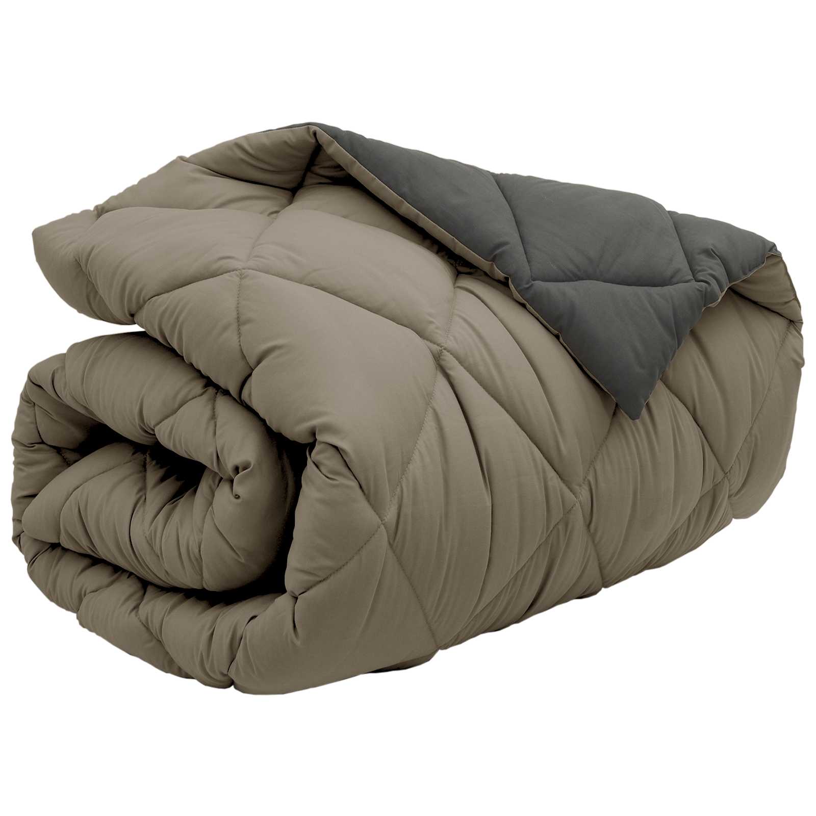 Winterbettdecke 135 x 200 cm 450 g/m² Hellgrau und Anthrazit