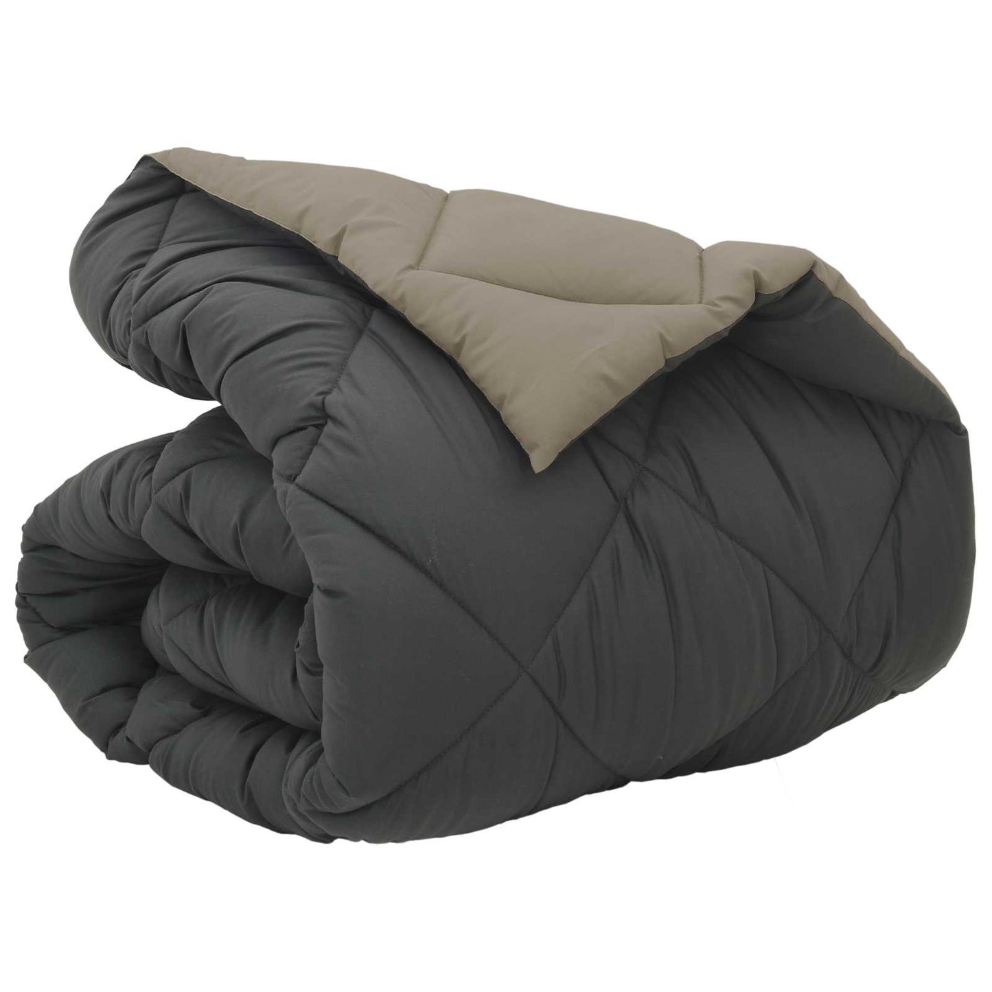 Winterbettdecke 140 x 200 cm 450 g/m² Hellgrau und Anthrazit