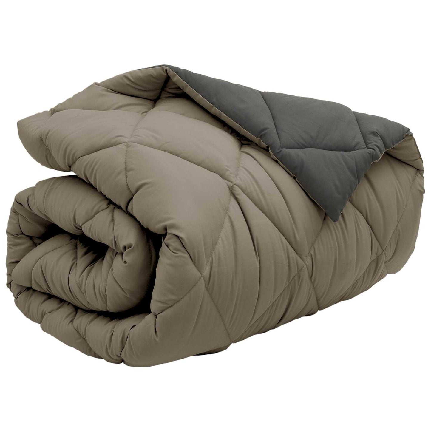 Winterbettdecke 140 x 200 cm 450 g/m² Hellgrau und Anthrazit