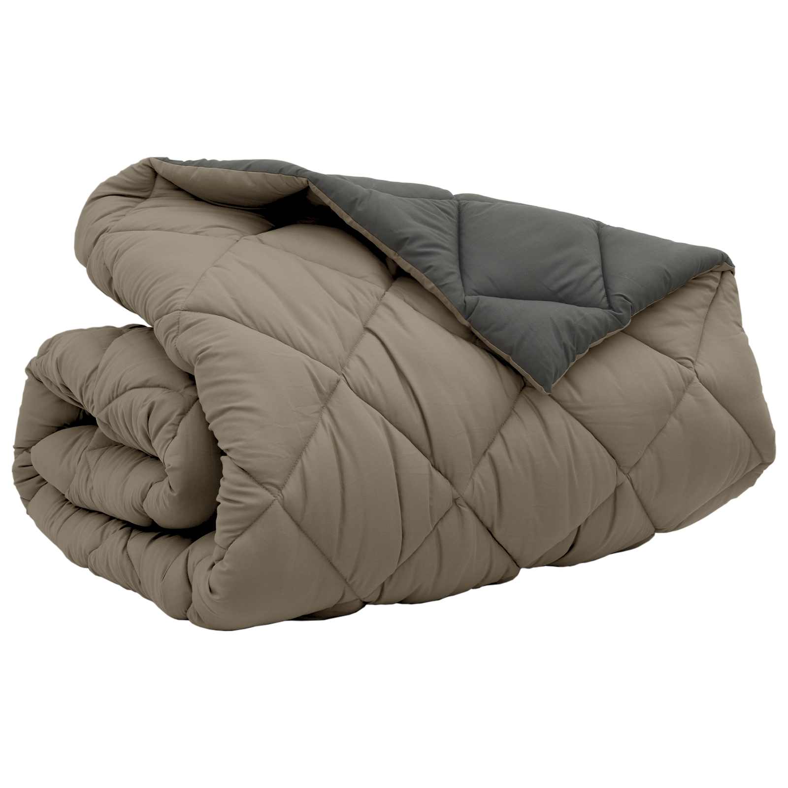 Winterbettdecke 200 x 200 cm 450 g/m² Hellgrau und Anthrazit