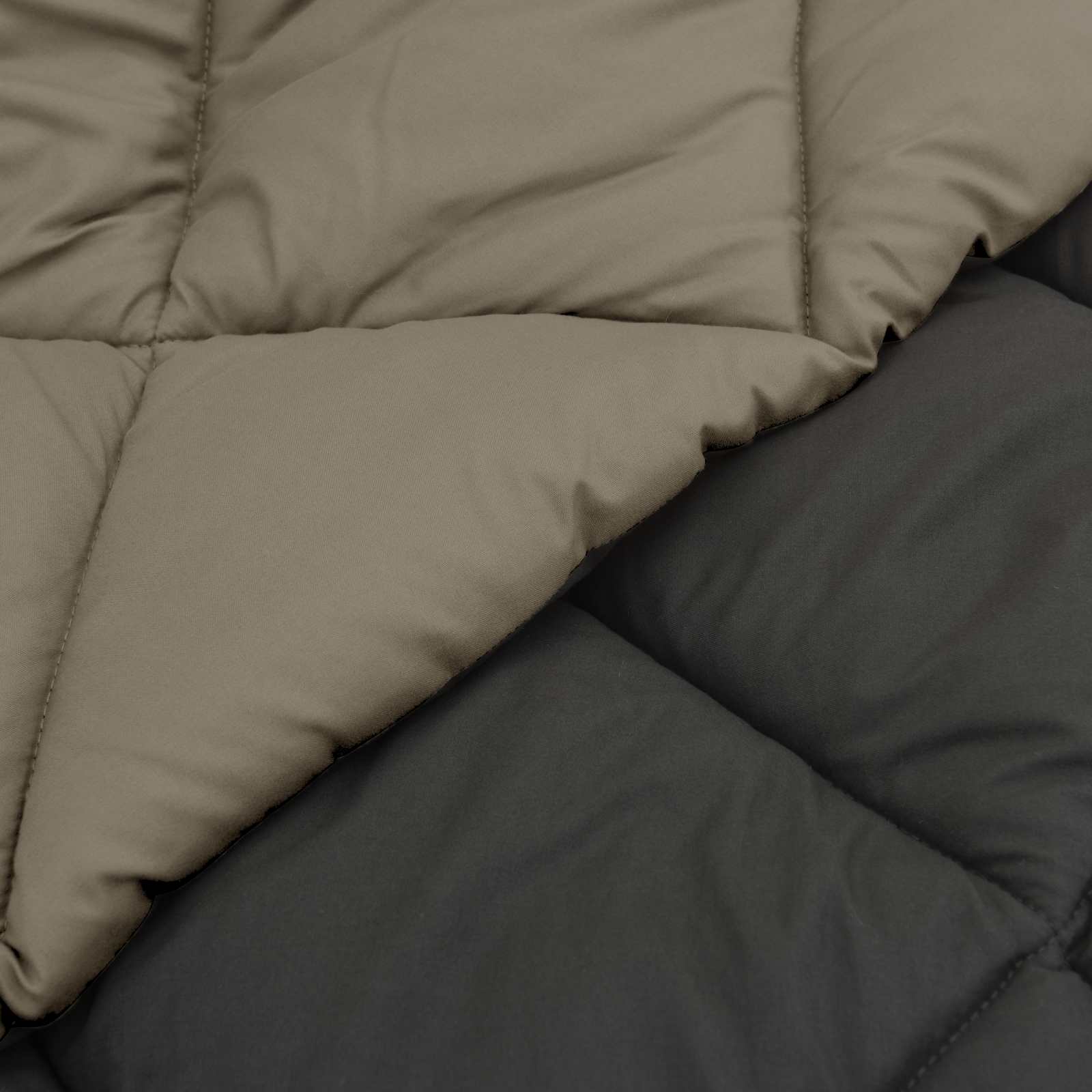 Winterbettdecke 155 x 220 cm 450 g/m² Hellgrau und Anthrazit