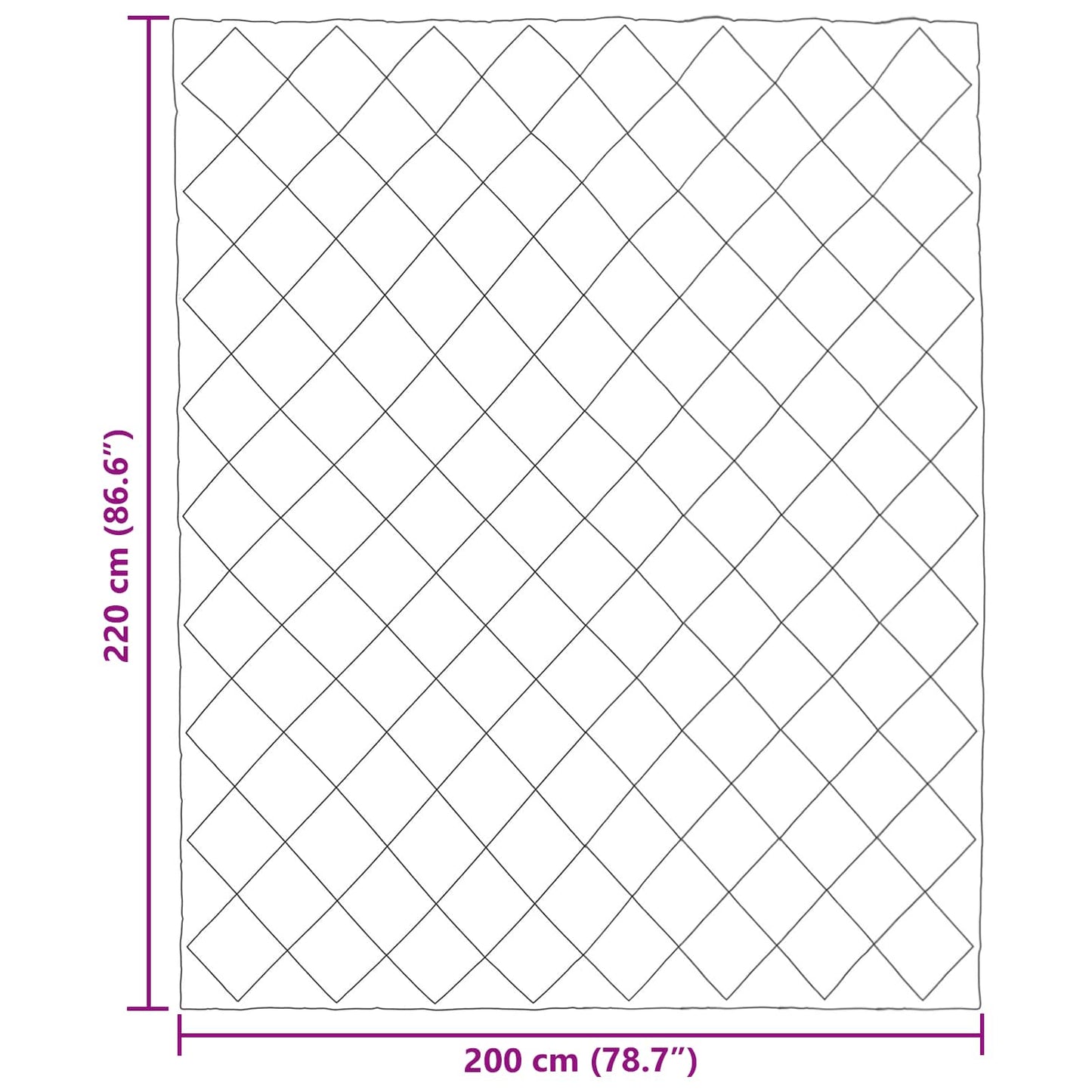 Winterbettdecke 200 x 220 cm 450 g/m² Hellgrau und Anthrazit