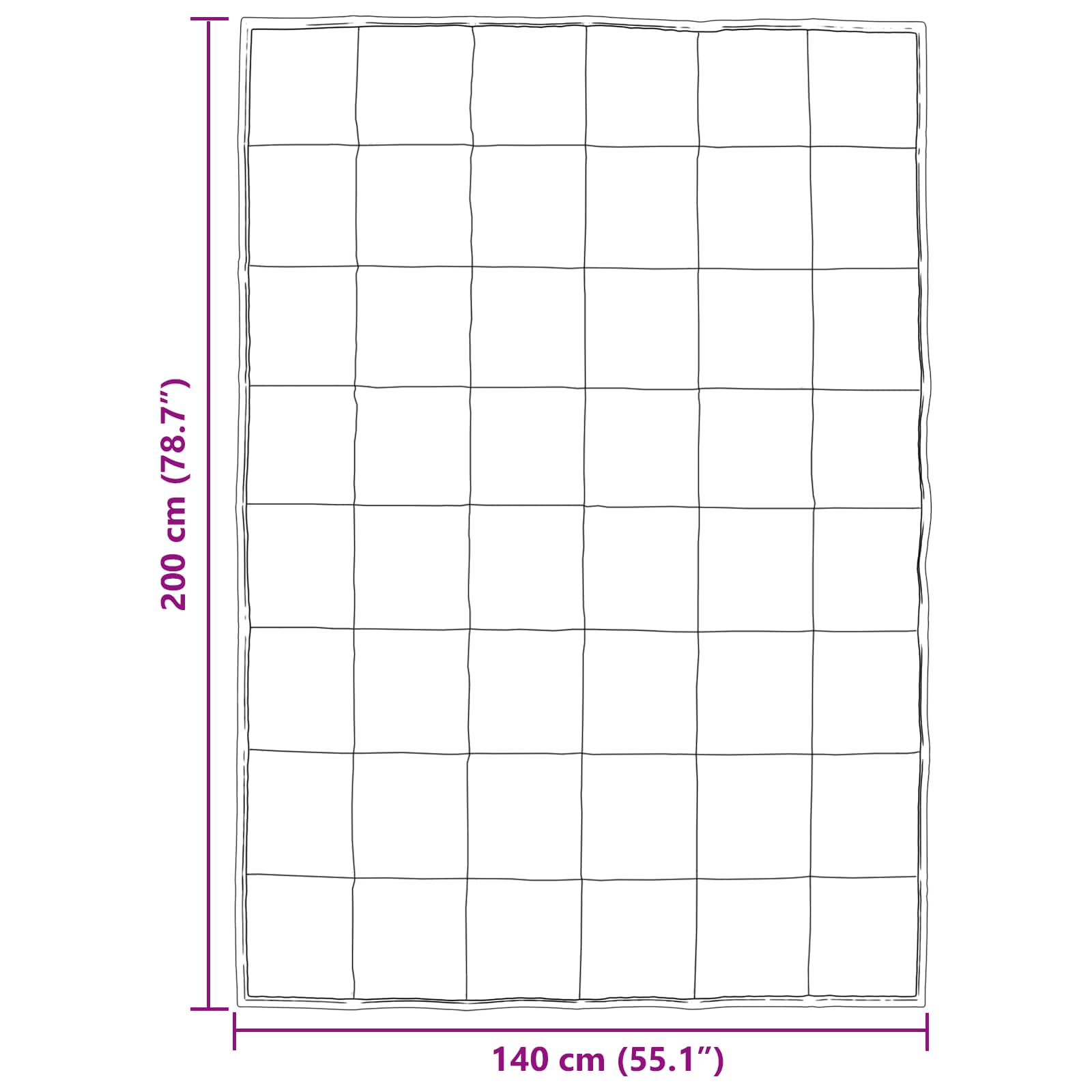 Ganzjahresbettdecke 140 x 200 cm 300 g/m² Silber
