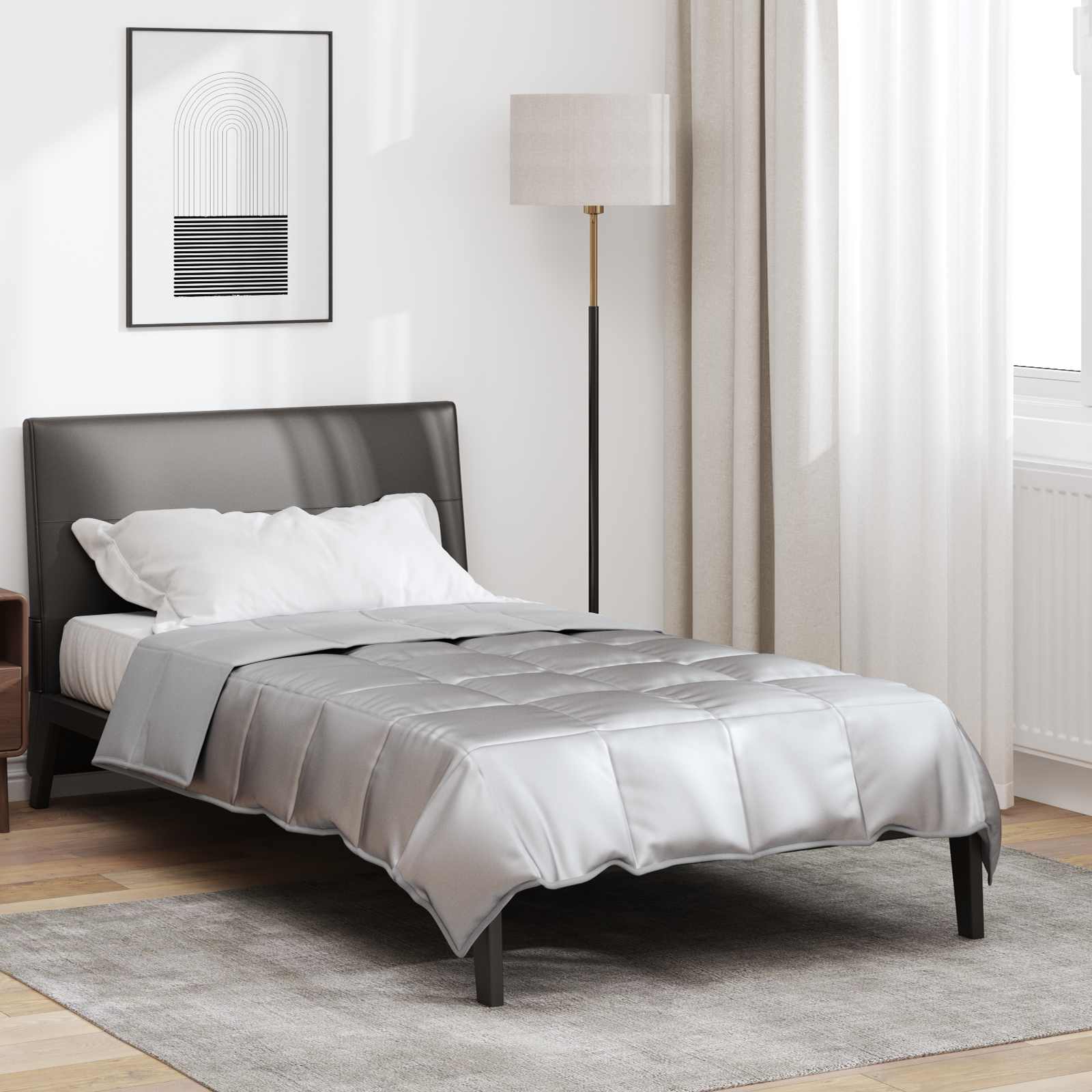 Ganzjahresbettdecke 155 x 220 cm 300 g/m² Silber