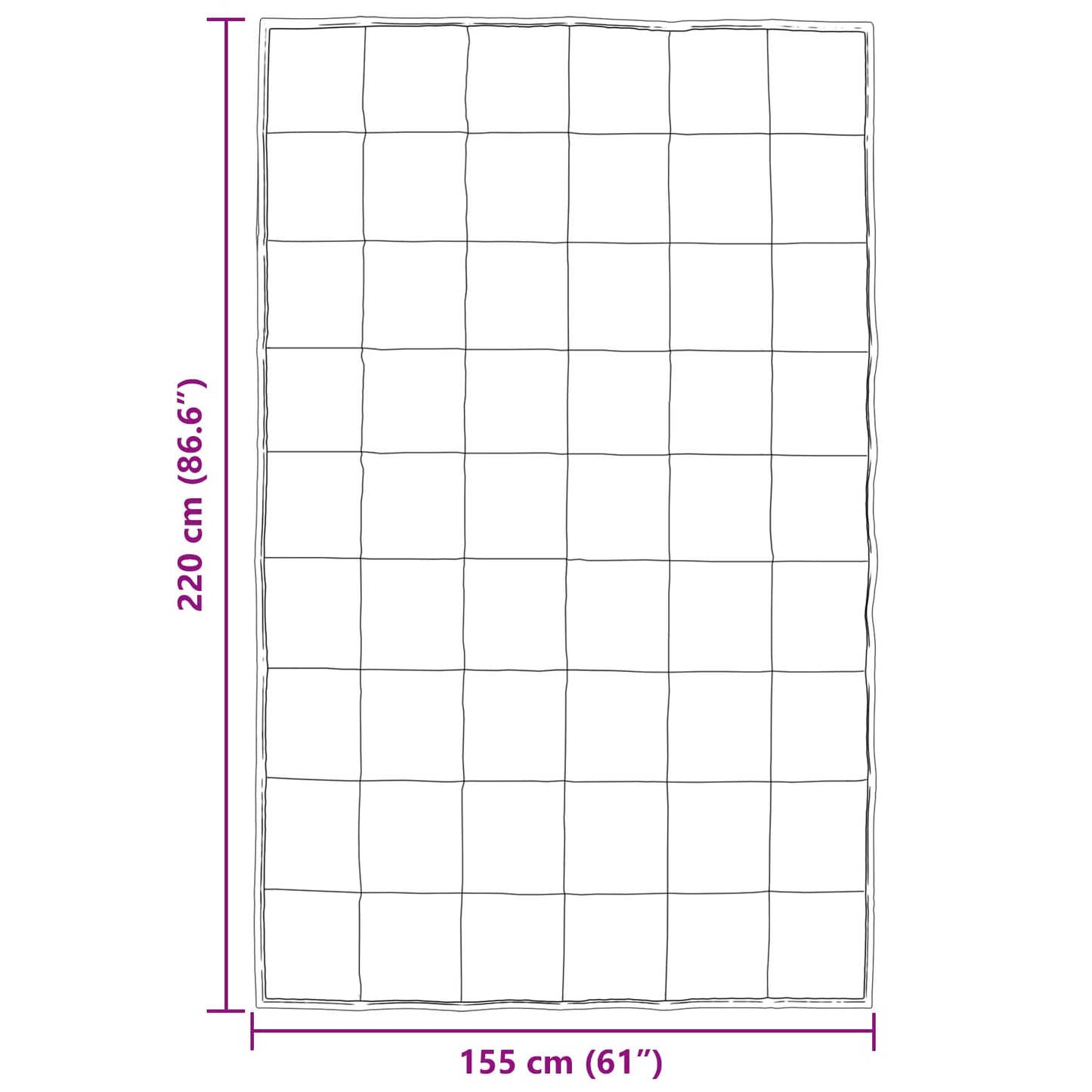 Ganzjahresbettdecke 155 x 220 cm 300 g/m² Silber